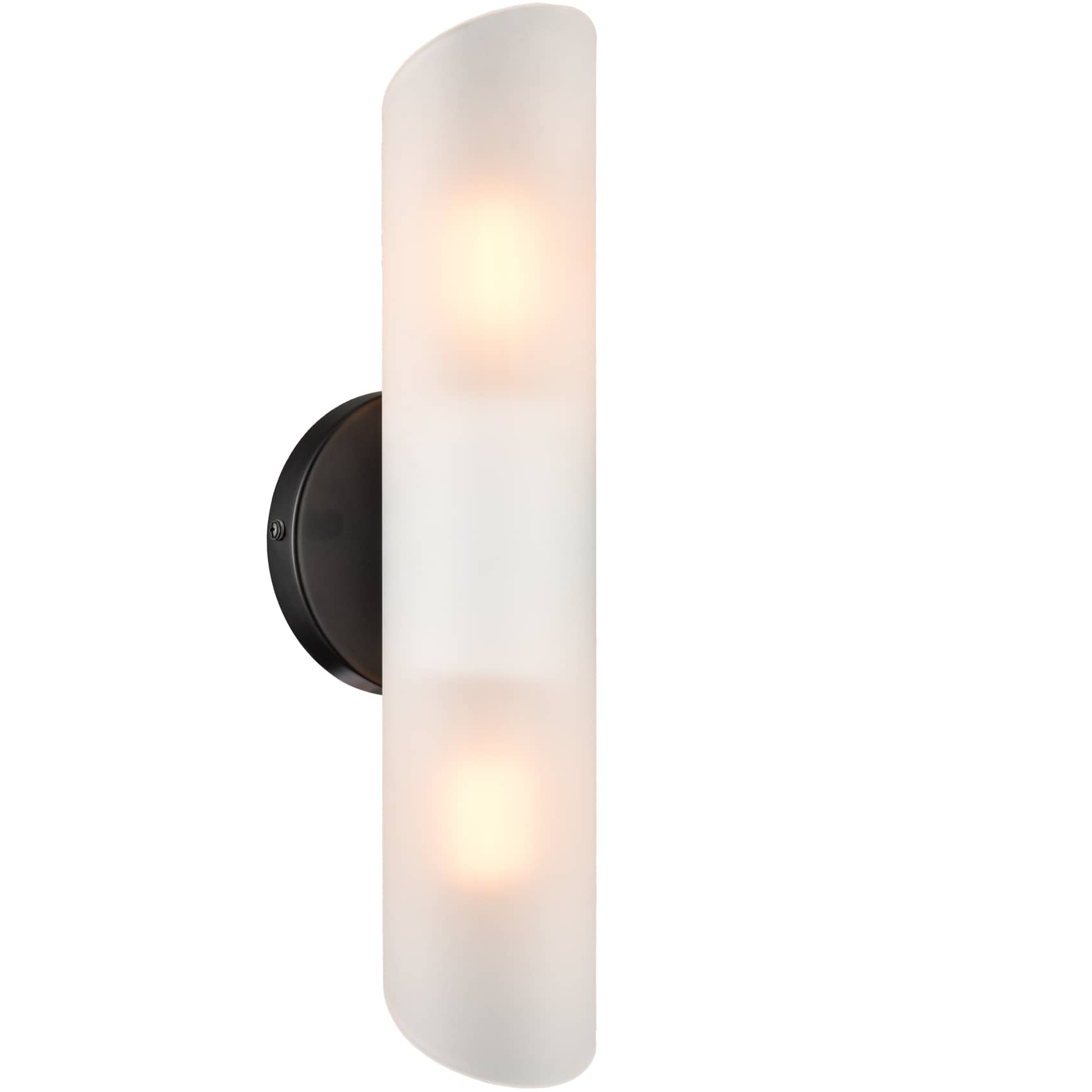 Modern Wall Sconces Set of Two with Frosted Glass