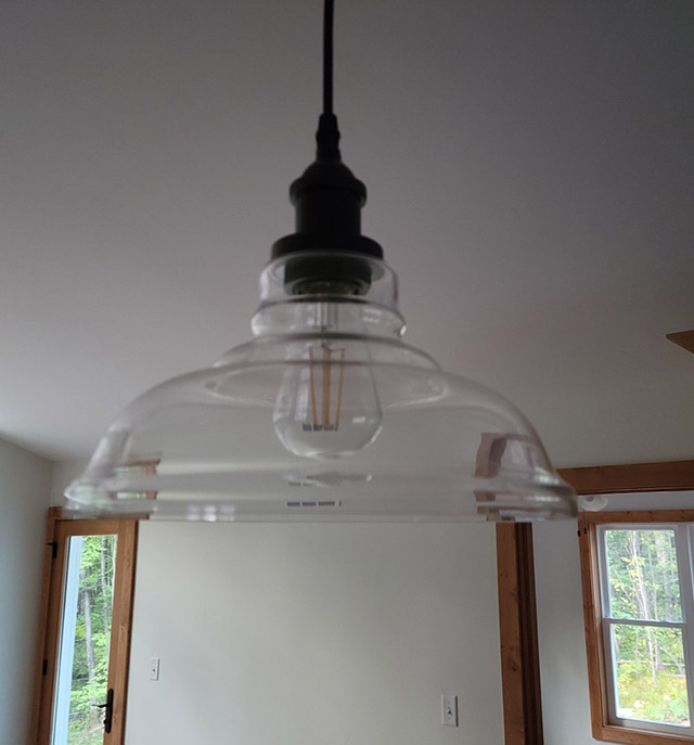 Bronze, Industrial, Glass Dome Kitchen Pendant Light Fixture