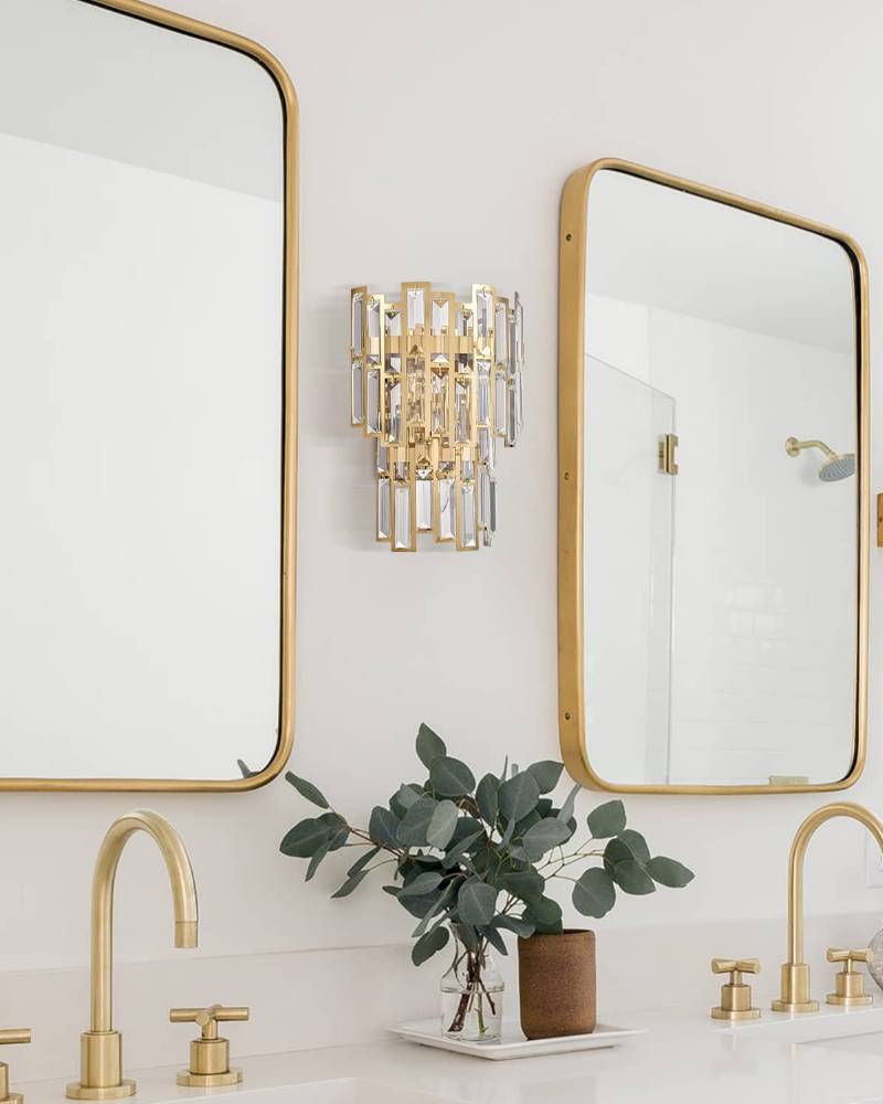 Create a Beautiful Dazzling Effect in Your Bathroom with Claxy’s Crystal Wall Sconces