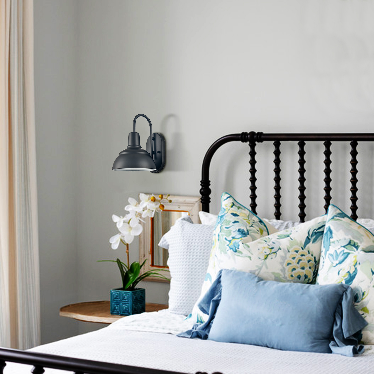  Farmhouse Indoor/Outdoor Wall Sconce Metal Barn Light for patio