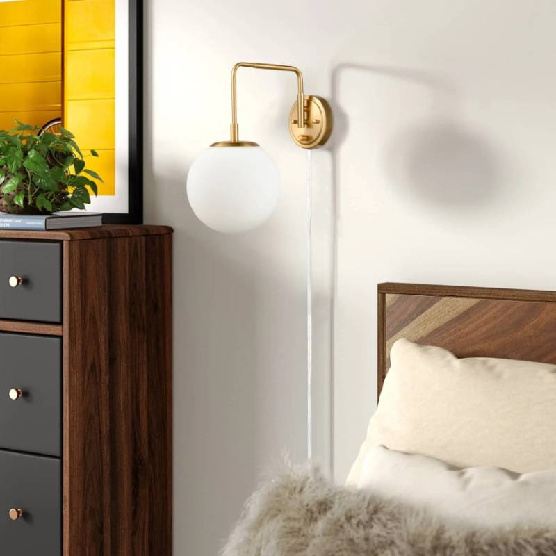 Boast Elegant Geometry in Your Bedroom with Claxy’s Globe Wall Sconces