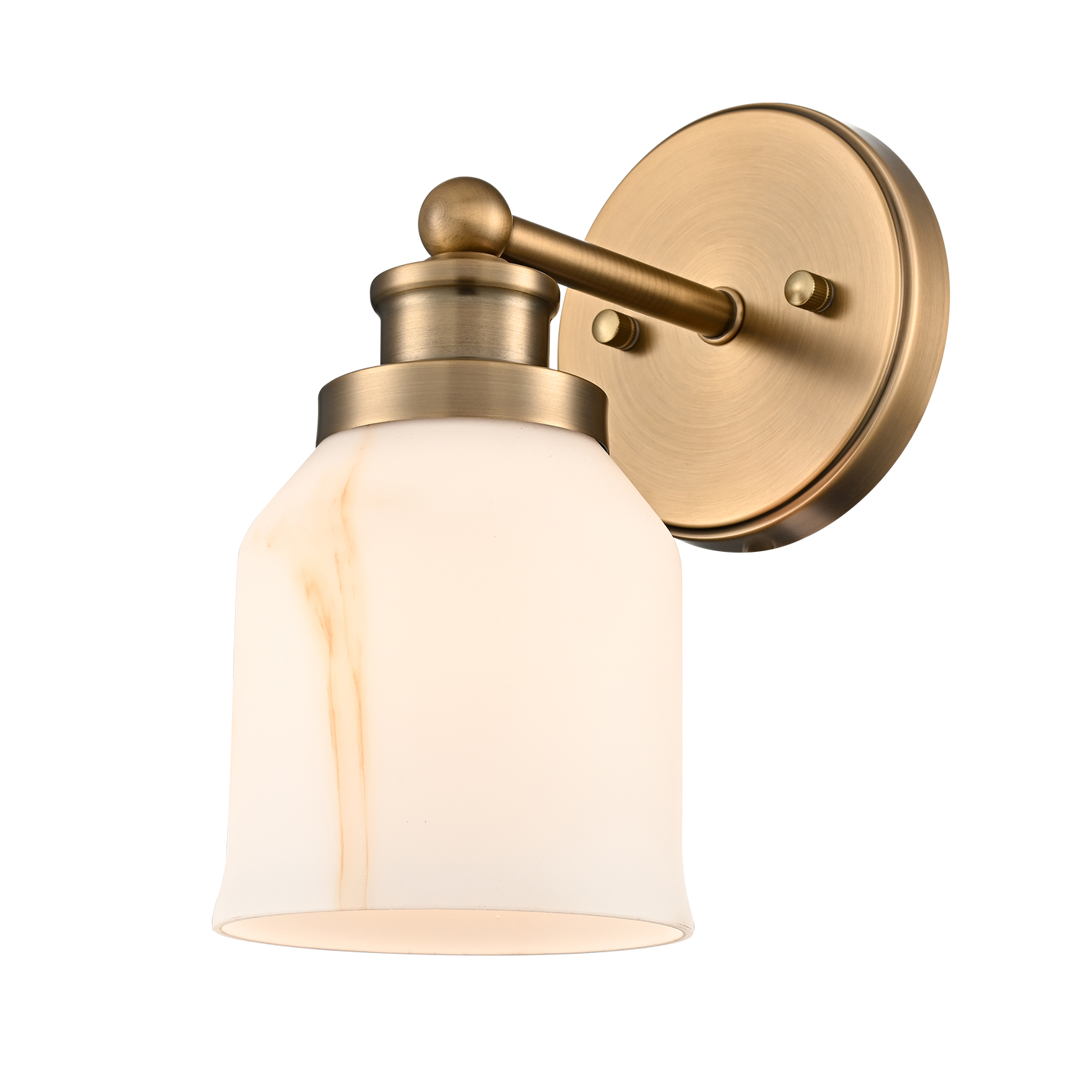 Vintage Wall Sconce Gold Vanity Light with Bell Shade Brass Wall Light