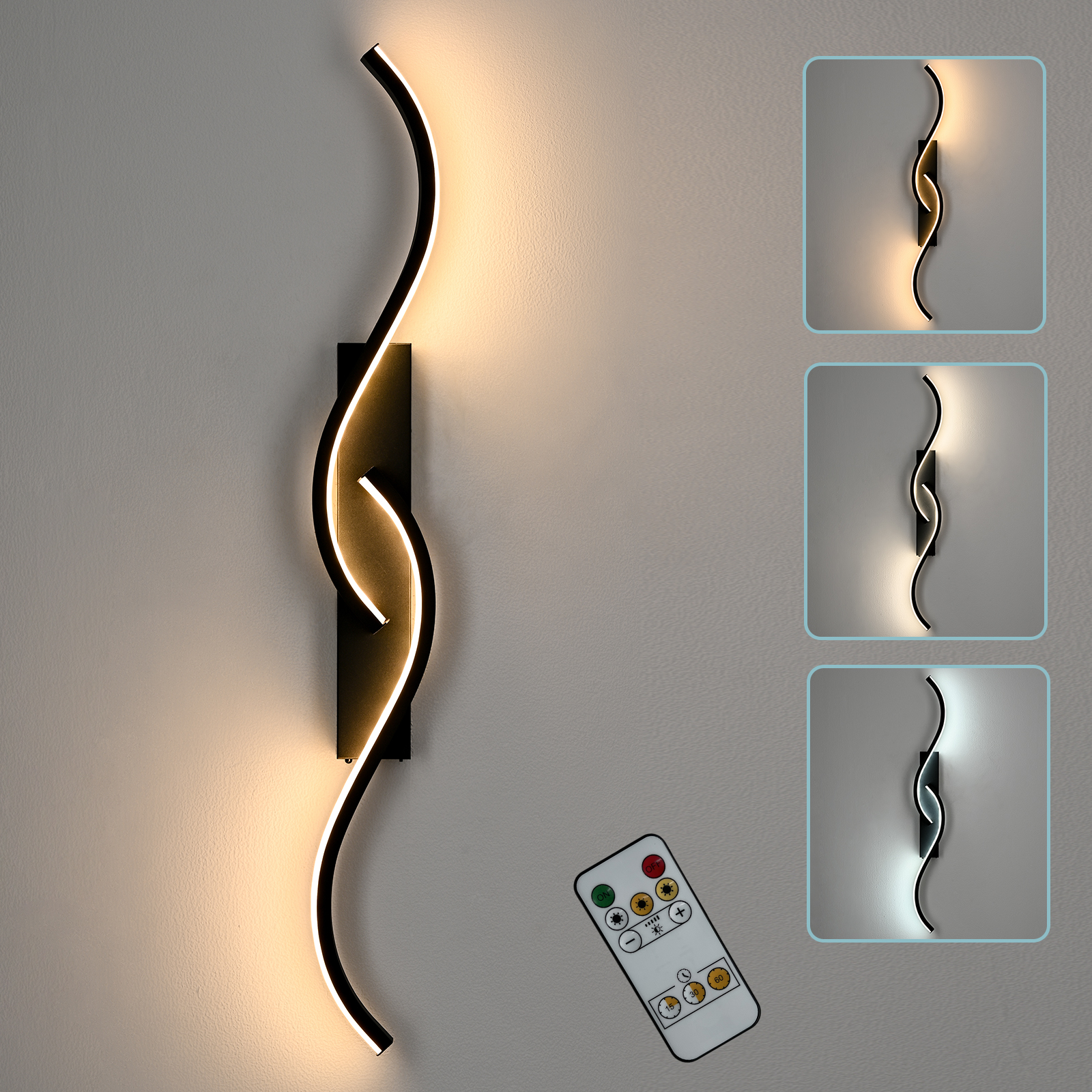 Rechargeable Magnetic Wall Sconce Battery Operated Dimmable LED Wall Light with Remote Control