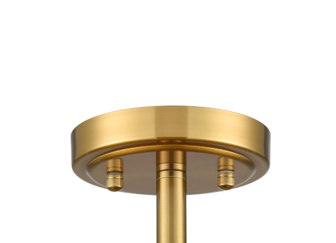 Modern LED Brass Ceiling Light Fixture Dimmable 3000K-5500K Semi-Flush Mount Ceiling Light for Bedroom
