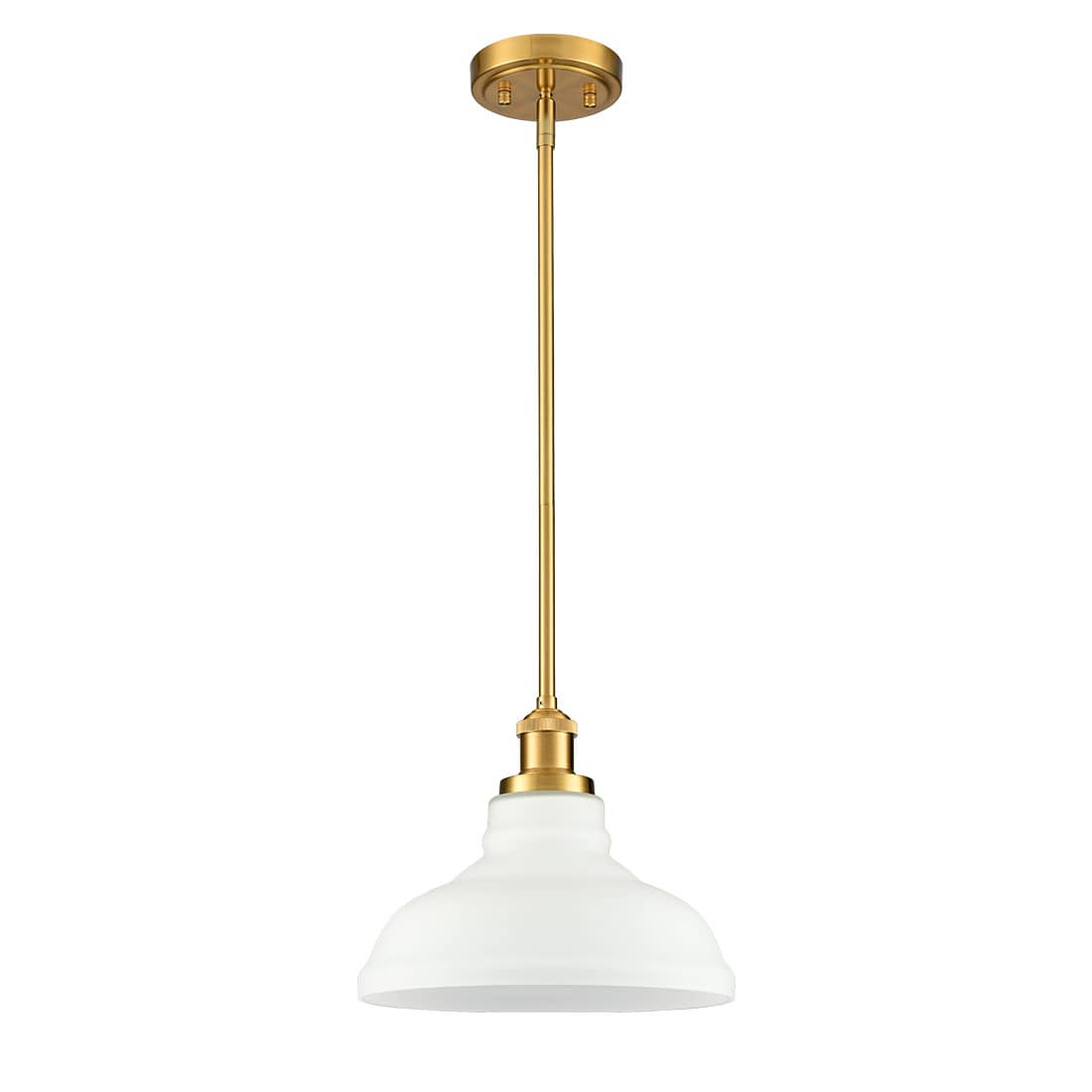 Modern Gold Pendant Light Fixture Kitchen Island with Dome Opal Glass