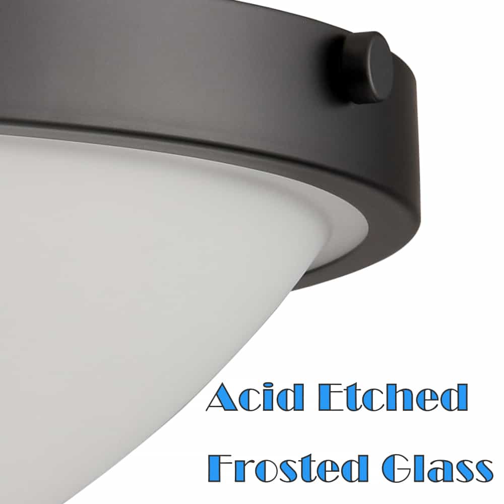 3-Light Black Semi Flush Ceiling Light Frosted Glass Ceiling Lighting