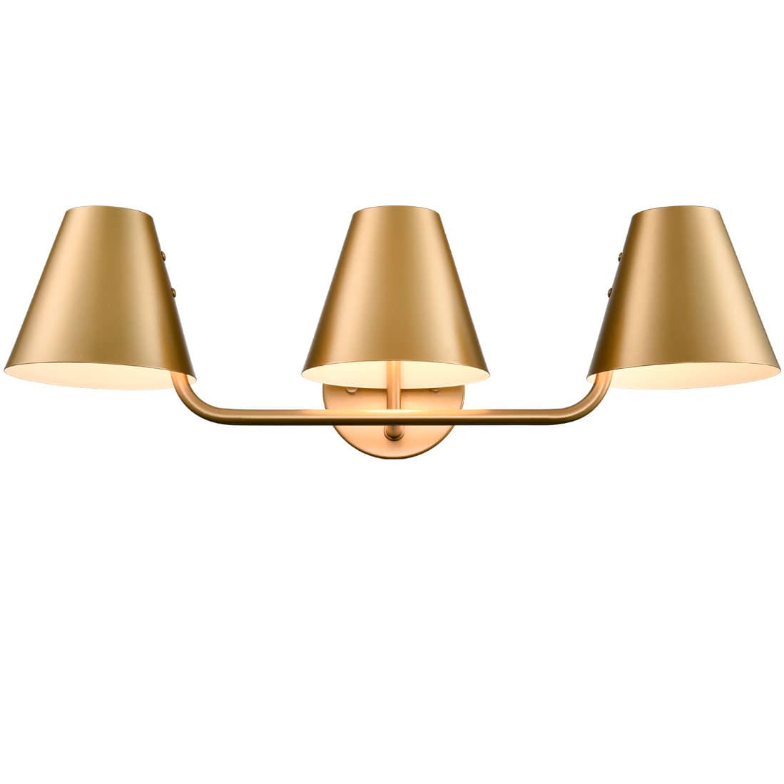 Modern Vanity Lights for Mirror Brass Wall Sconce 3-Light