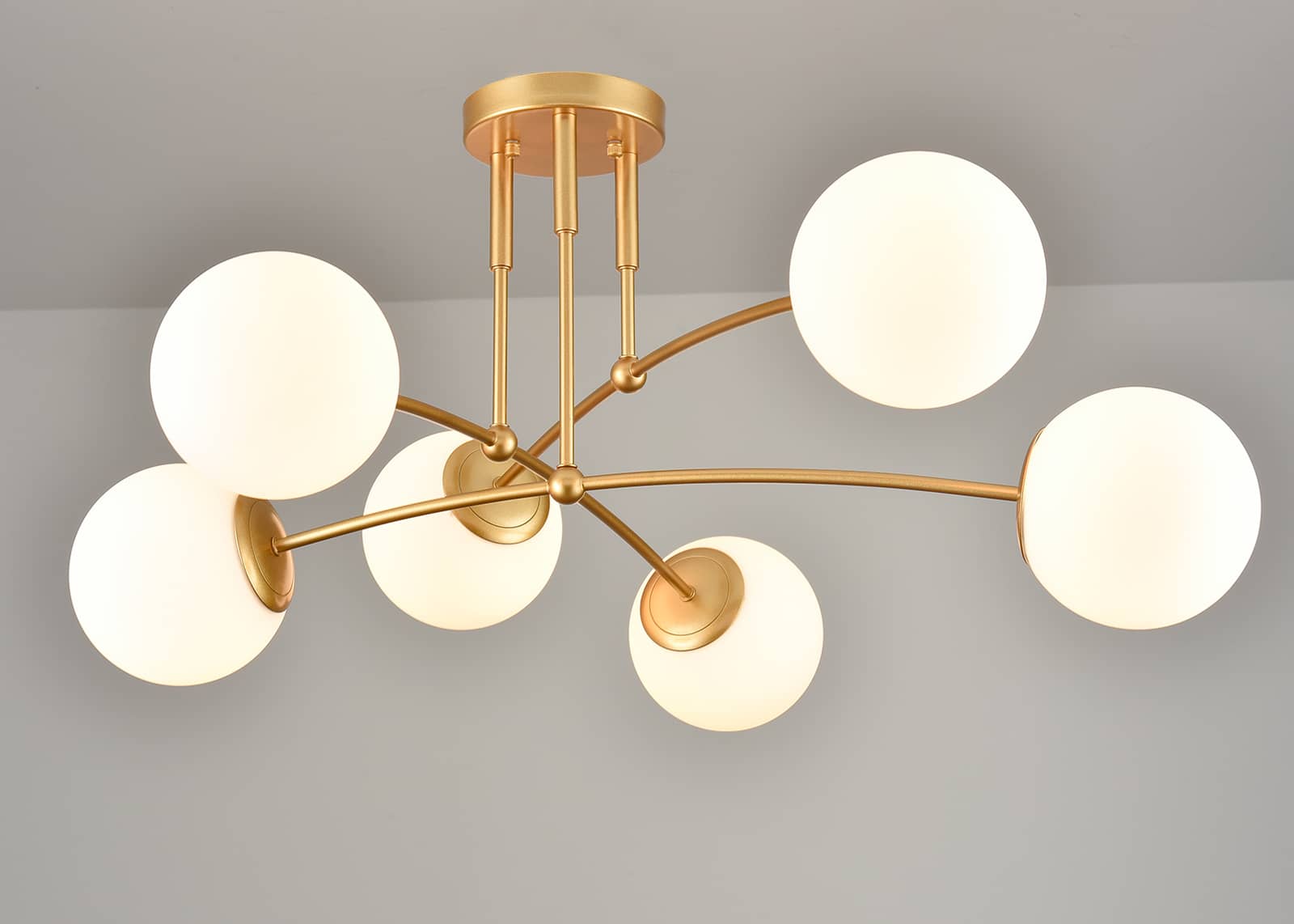 Modern Gold Ceiling  Light 6-Light Globe Chandelier