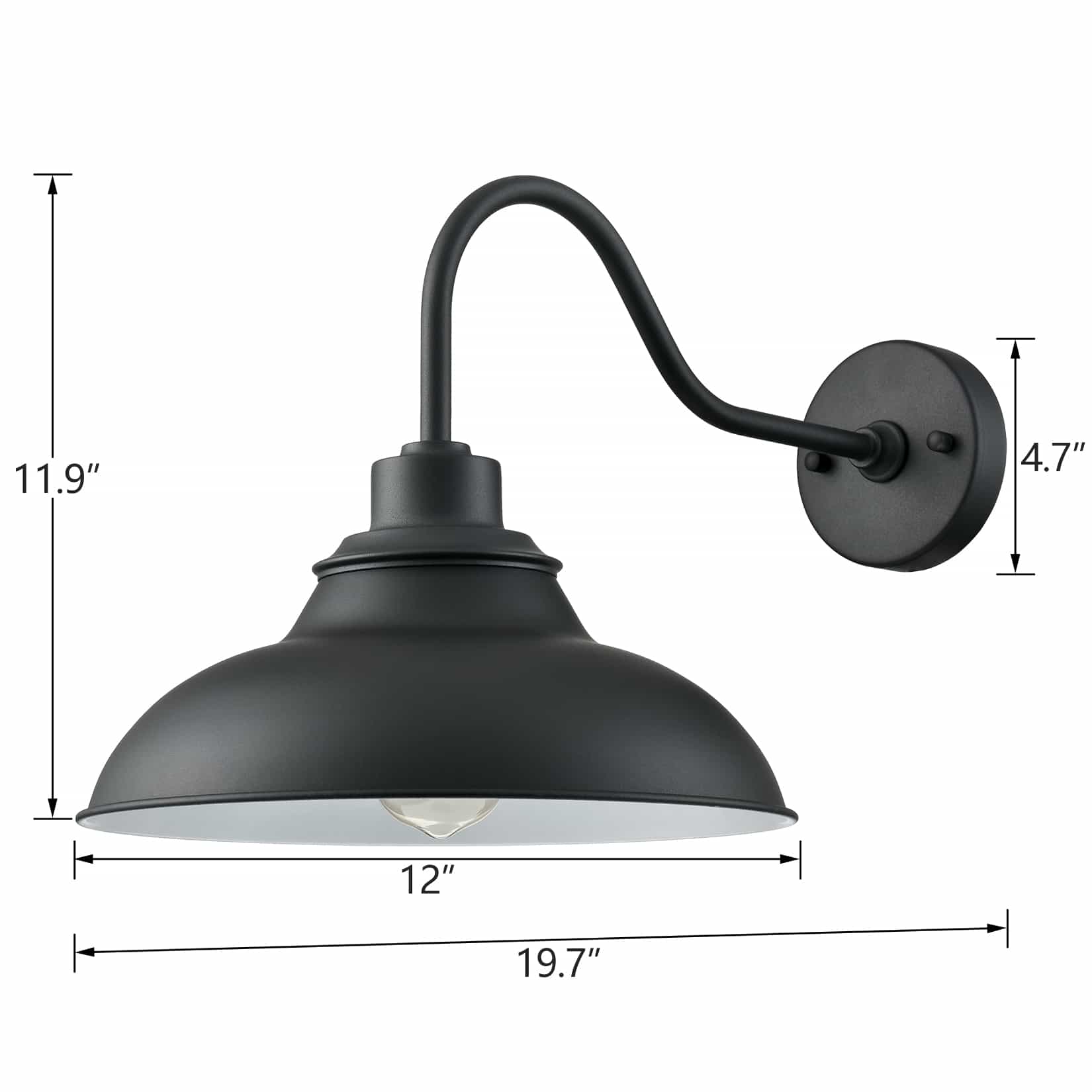 Farmhouse Black Wall Sconce Indoor/Outdoor Barn Lights for House