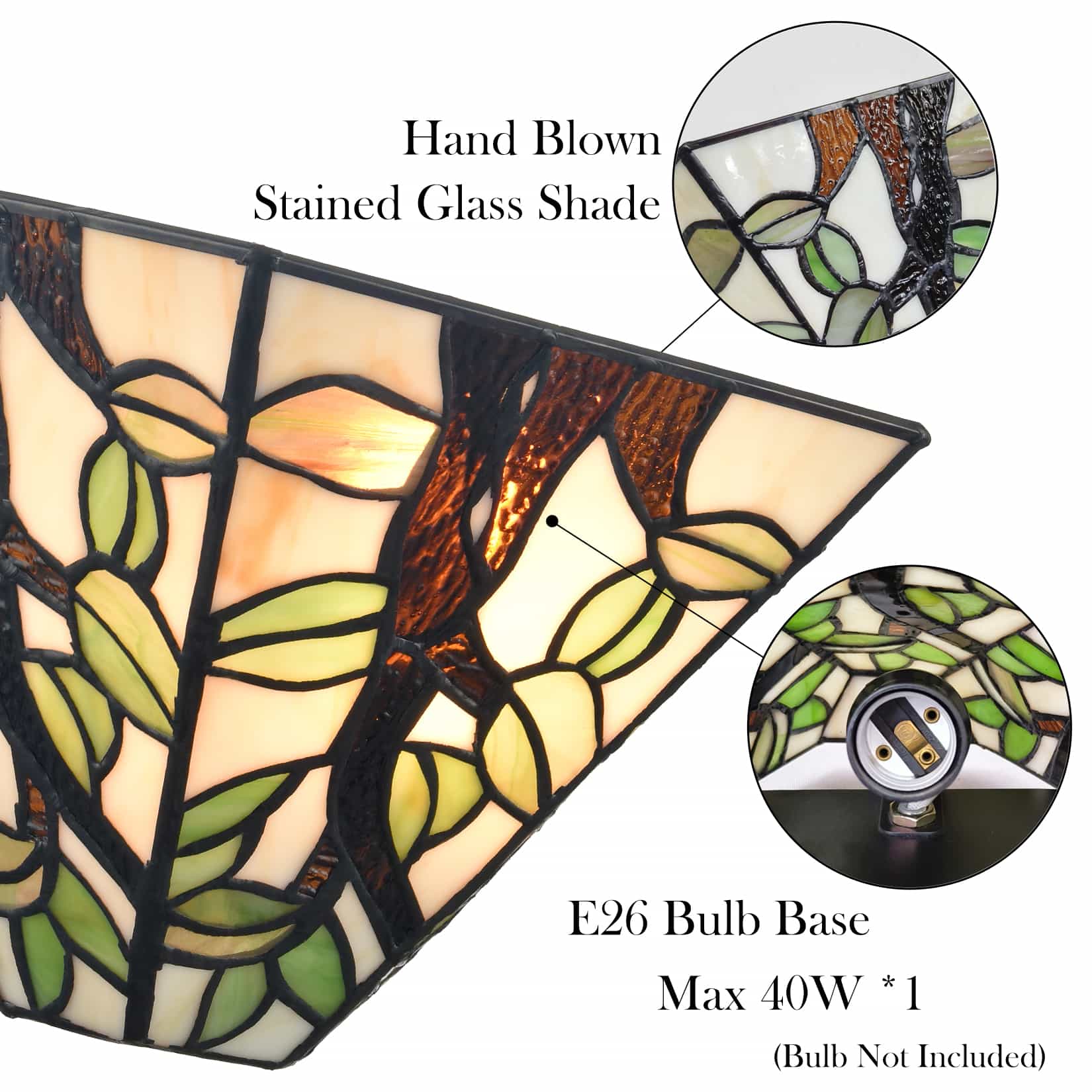 Tiffany Wall Sconces Vintage Stained Glass Wall Light