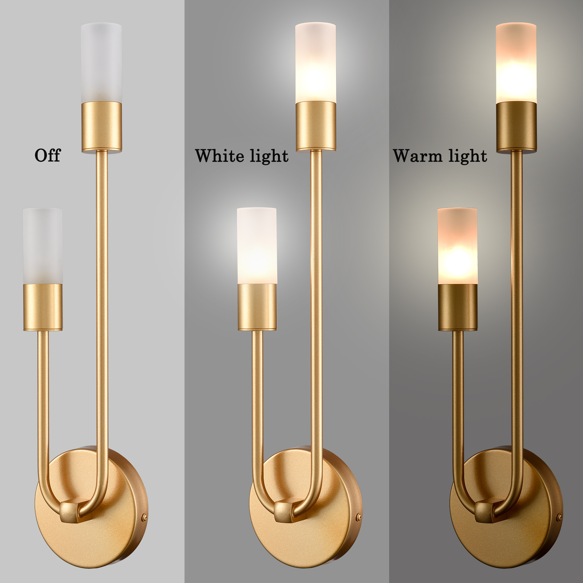 Modern Wall Sconce Gold Wall Light for Bathroom Bedroom
