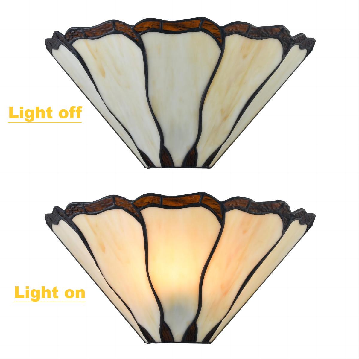 Tiffany Wall Sconces Stained Glass Antique Vintage Mission Style Wall Lighting or Living Room Bedroom Corridor Hallway Home Decor