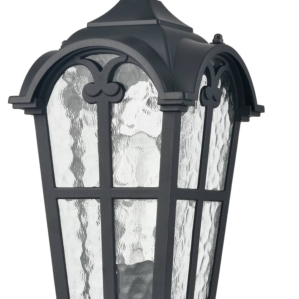 Industrial Outdoor Post Light Pillar Lantern with Pier Mount Matte Black
