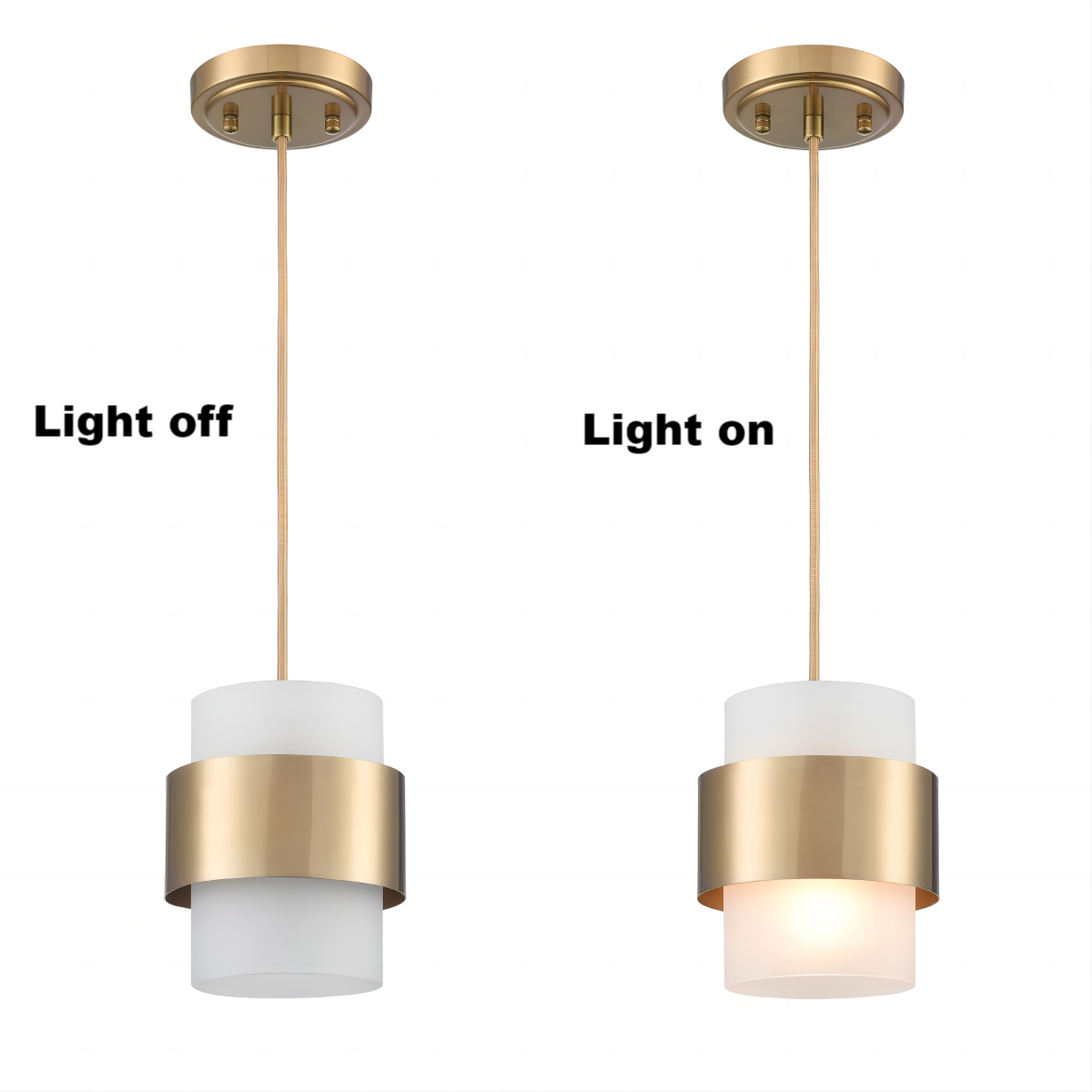 Modern Pendant Light Fixtures Over Kitchen Island Lighting Ceiling Hanging Farmhouse Metal Industrial Mini Cylinder Pendant Lighting Frosted Shade