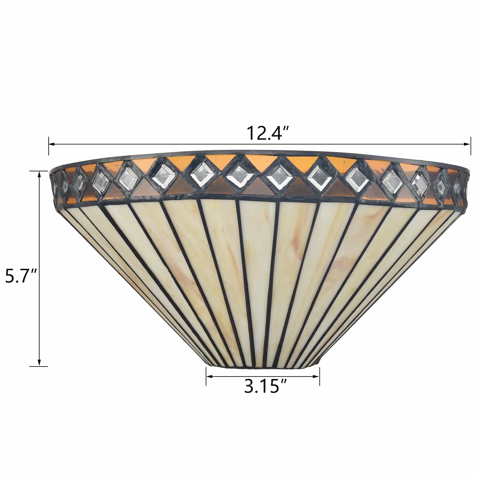 Tiffany Style Wall Sconce 1-Light Stained Glass Wall Light