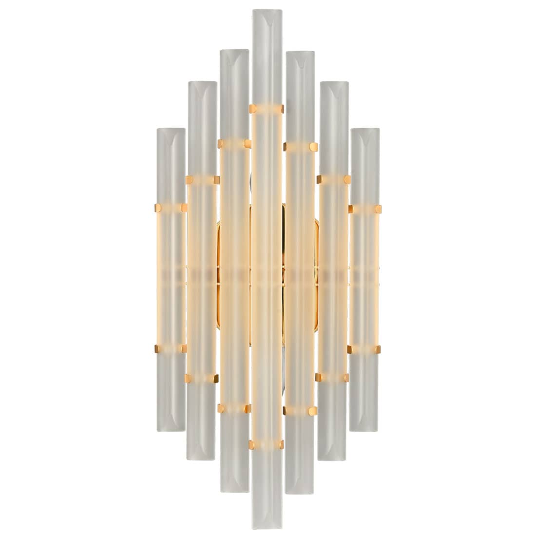 Contemporary Frosted Crystal Wall Sconce Gold Wall Light Fixture 