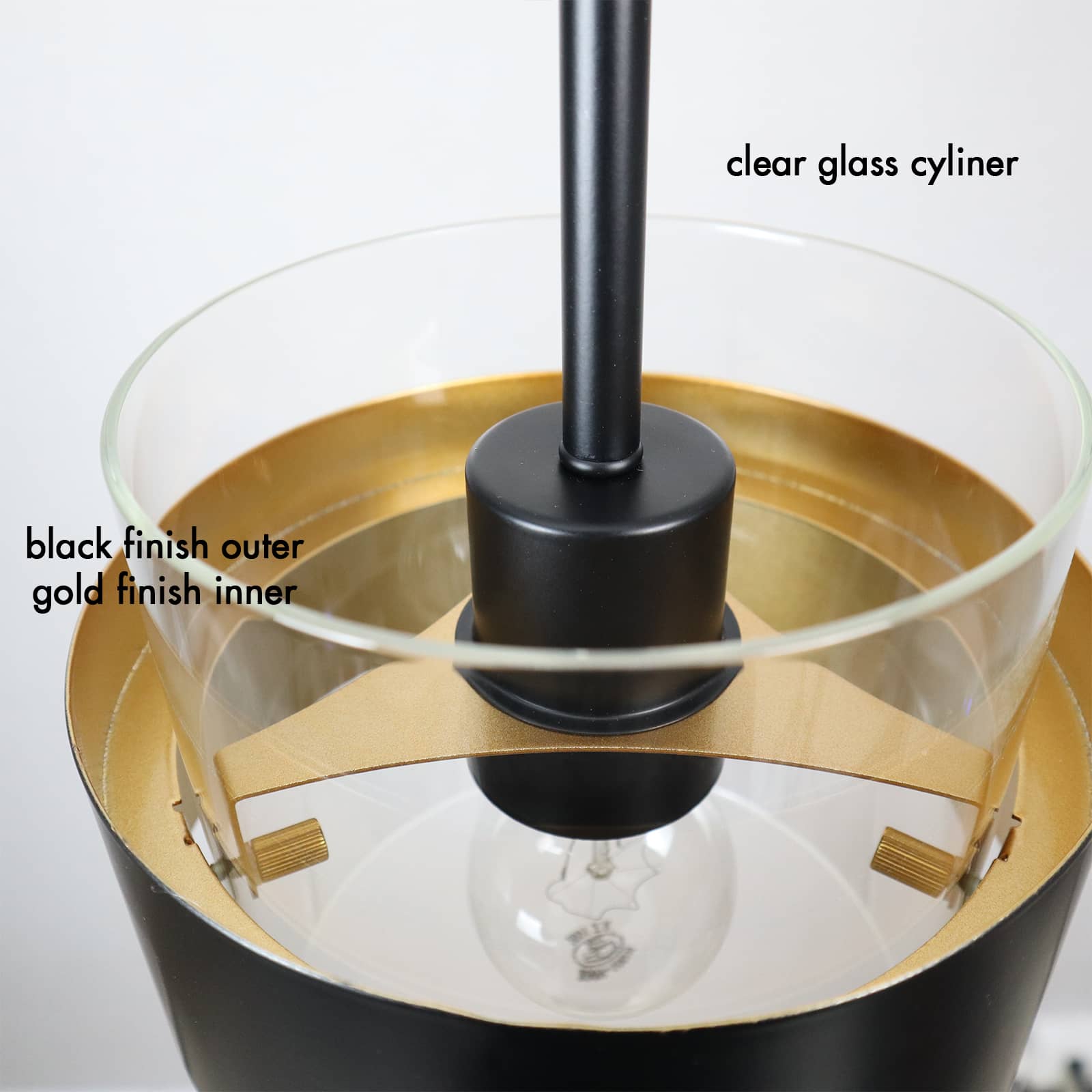 Industrial mini Glass Kitchen Pendant Light  Clear Glass Shade
