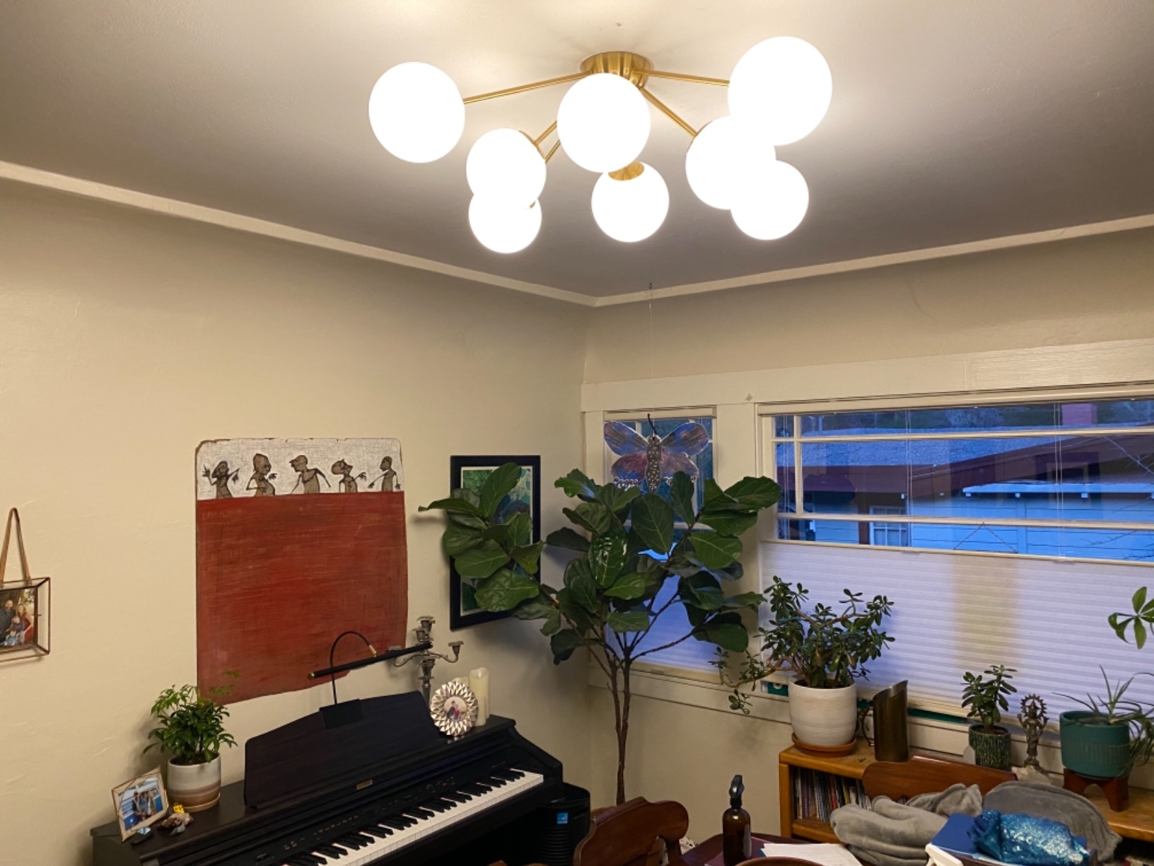 Brass Sputnik Globe Chandelier - 8 Light | Claxy Lighting