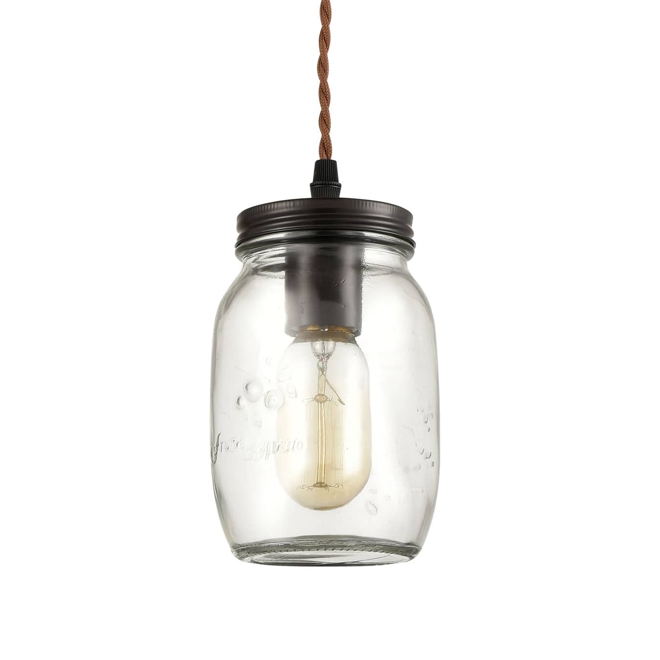 Farmhouse Mason Jar Glass Pendant Lights Hanging Mini Pendant