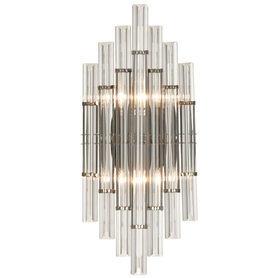 Crystal Wall Sconce Lighting for Bathroom in Black Finish
