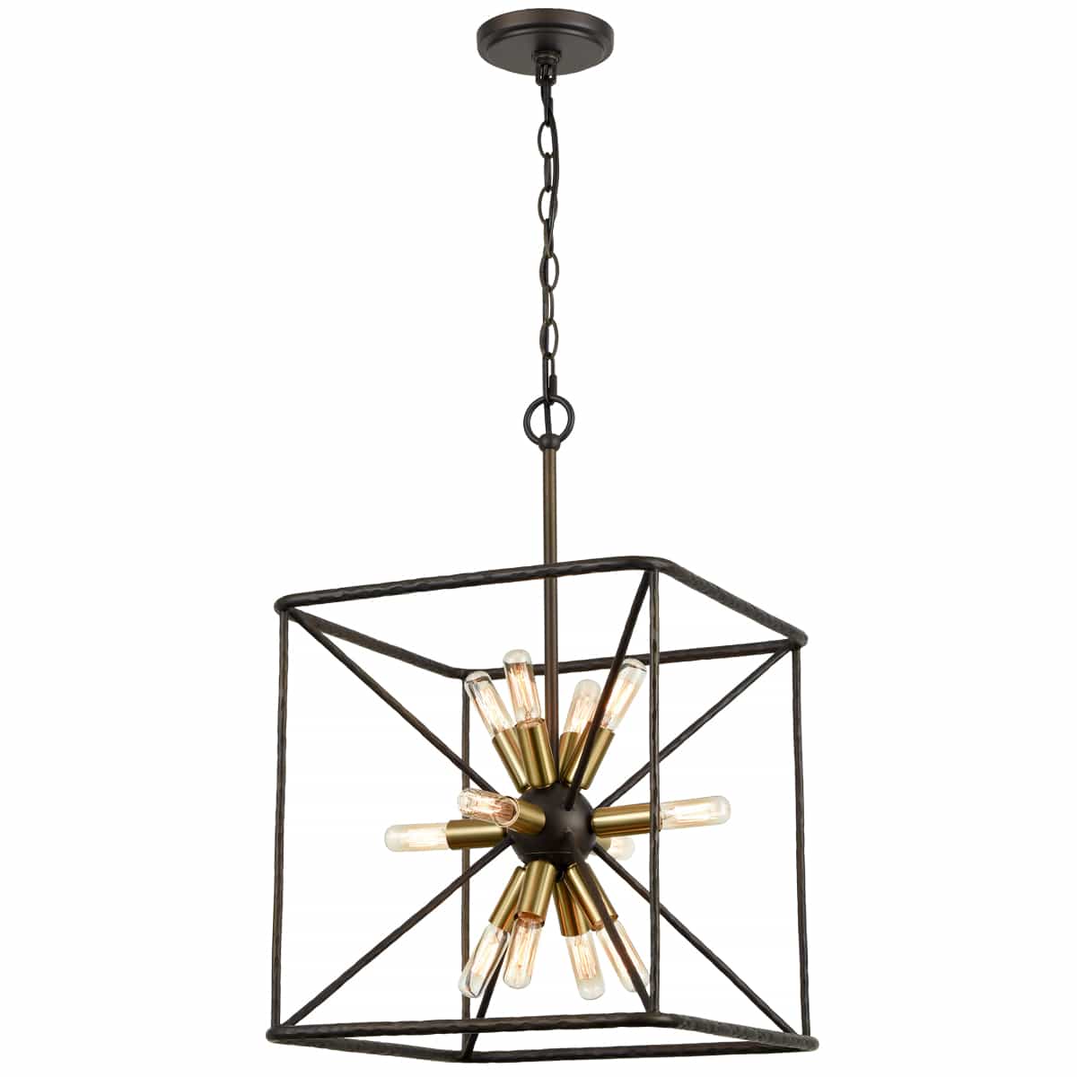 Modern Chandelier 12-Light Cube Pendant Light Kitchen Chandelier Light