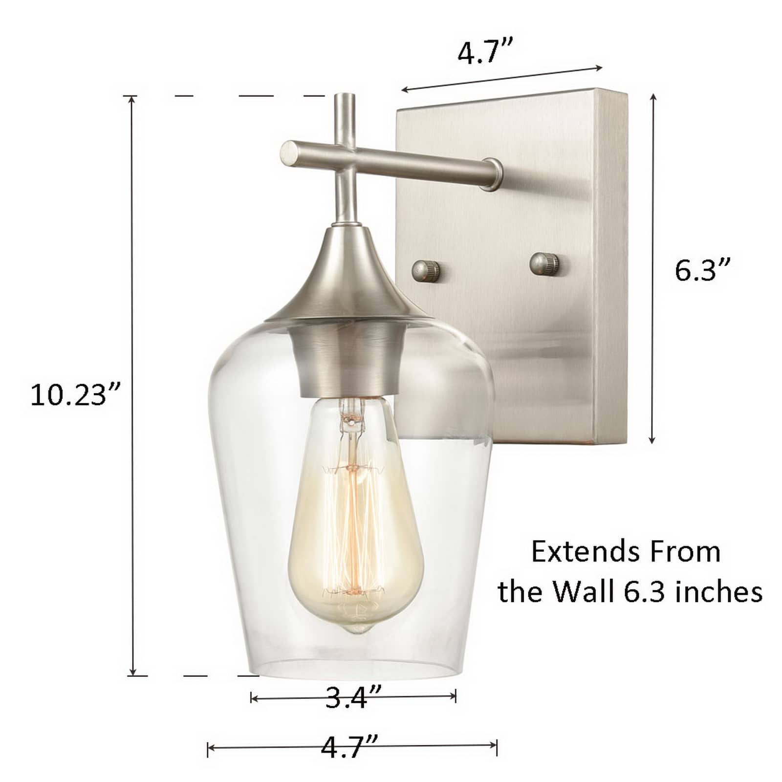 Modern Wall Sconces Brushed Nickel Bathroom Wall Sconces