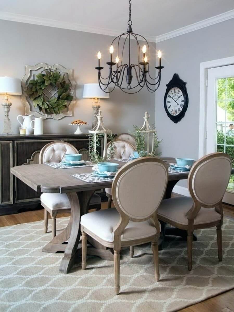 Industrial Bronze Candle Chandelier 6-Light Dining Room Fixture