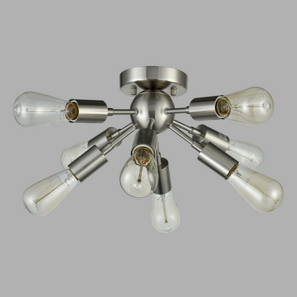 Modern Sputnik Ceiling Light 8-light Brushed Nickel Fixture