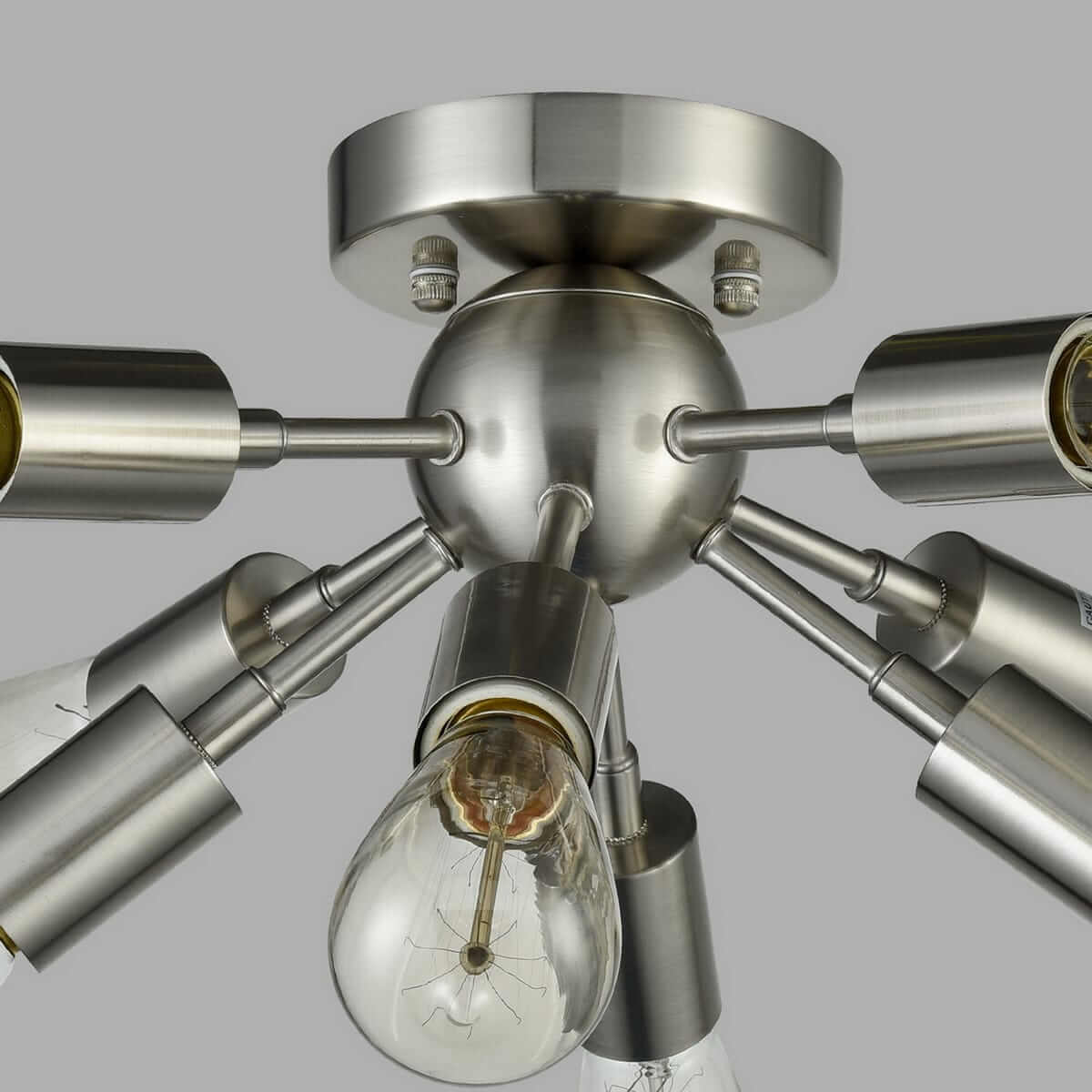 Modern Sputnik Ceiling Light 8-light Brushed Nickel Fixture