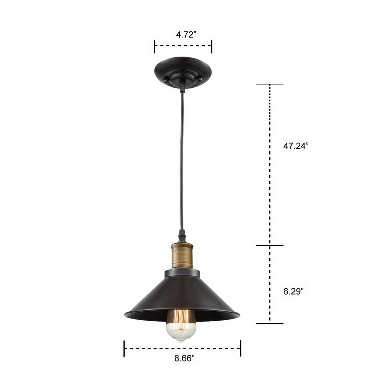 Industrial Bronze Pendant Light (3 Pack) - Mini Loft Fixture