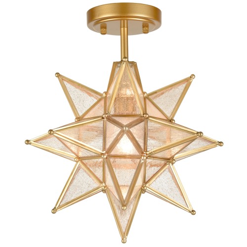 Gold Star Ceiling Light Modern Brass Flush Mount Lights