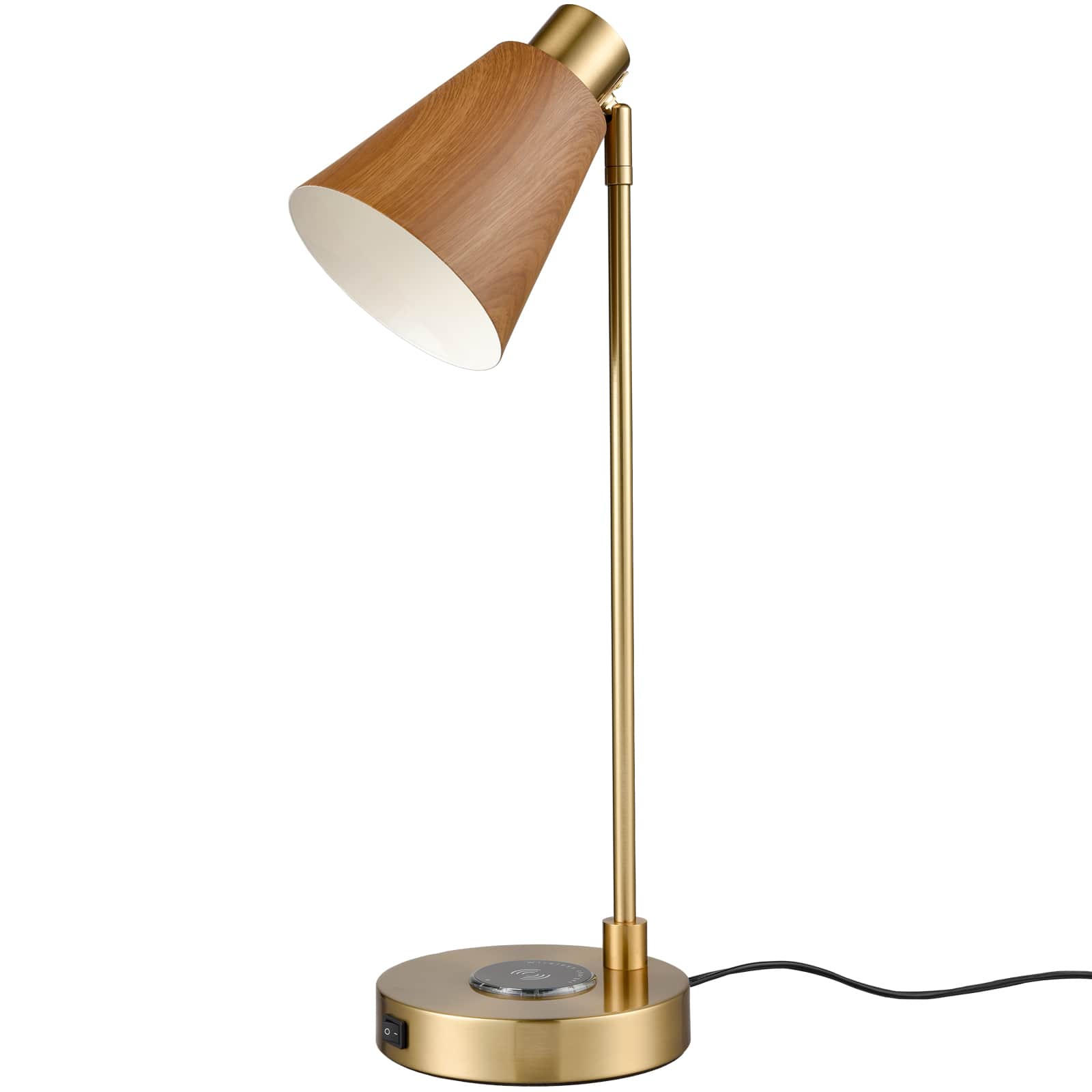 Modern Table Lamp with Wireless Charger and USB Charging Port