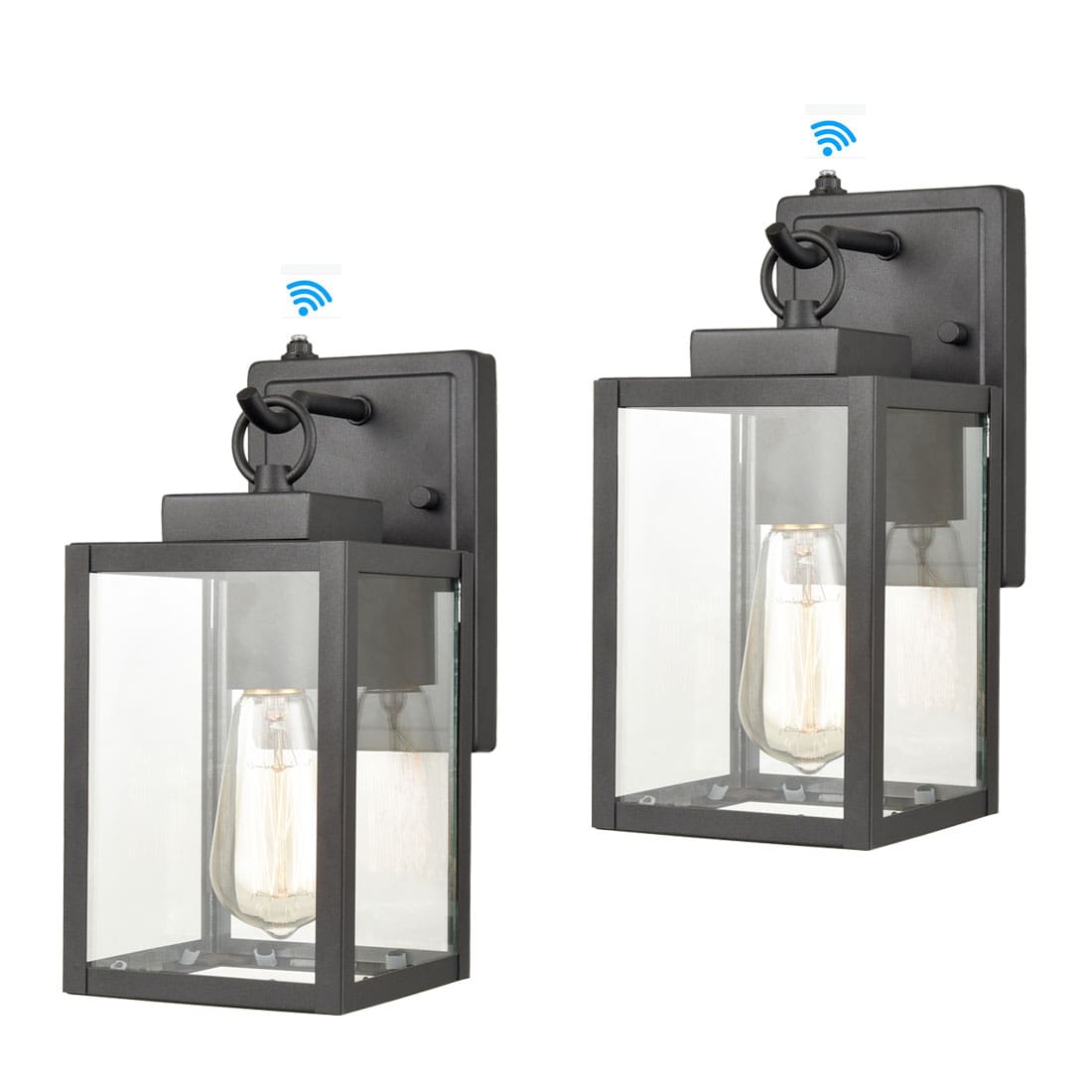 Set of Two Outdoor Porch Light Wall Light Dusk to Dawn