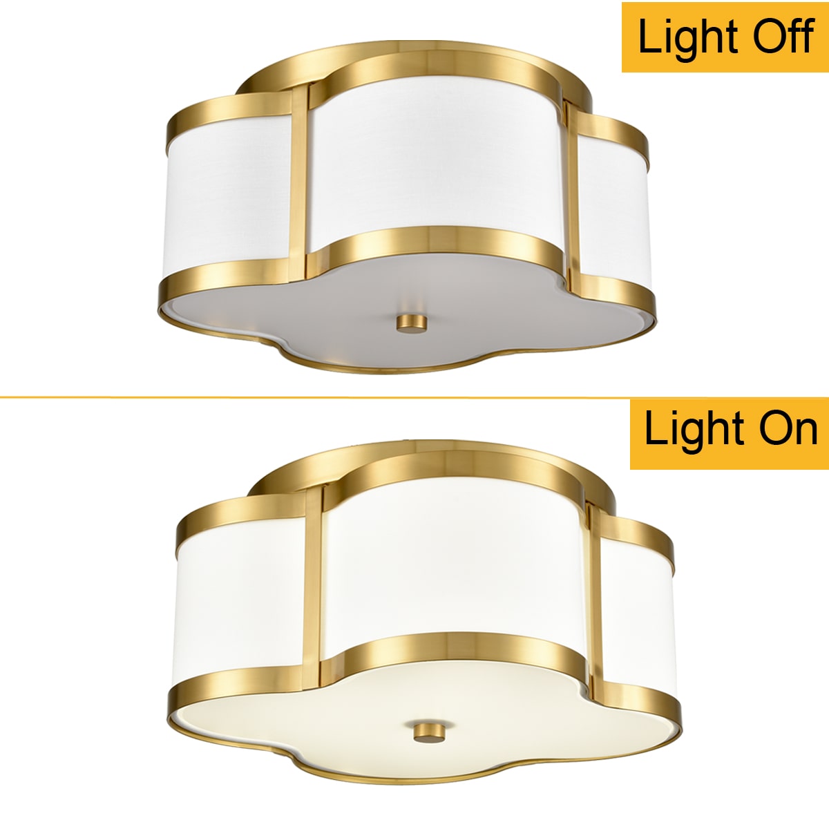 Gold Flush Mount Ceiling Light Fixture| Modern Light Fixture Ceiling