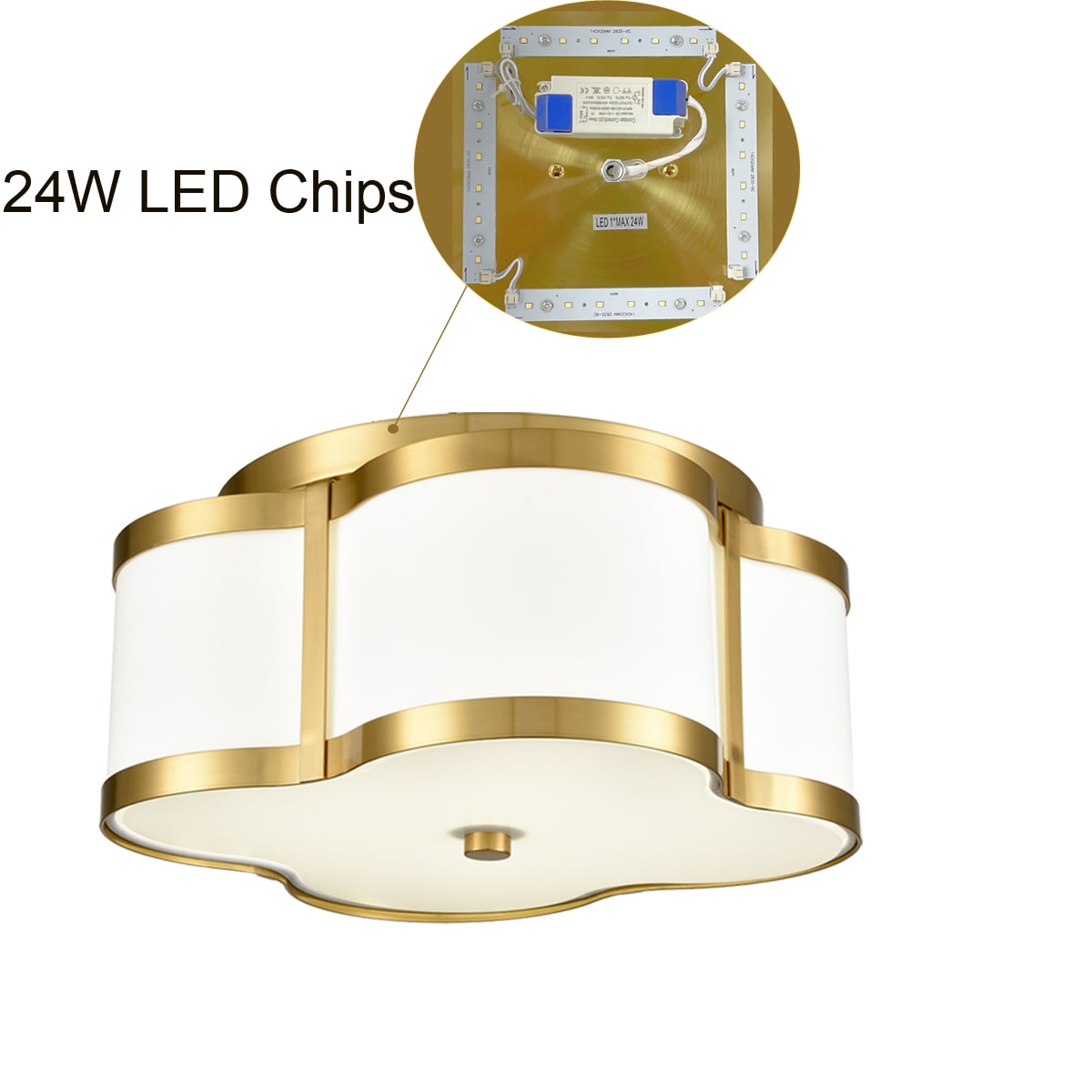 Gold Flush Mount Ceiling Light Fixture| Modern Light Fixture Ceiling