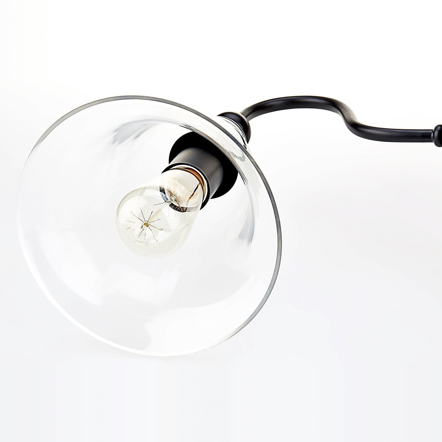 Matte Black Glass Pendant Light Fixture Hanging Ceiling Light