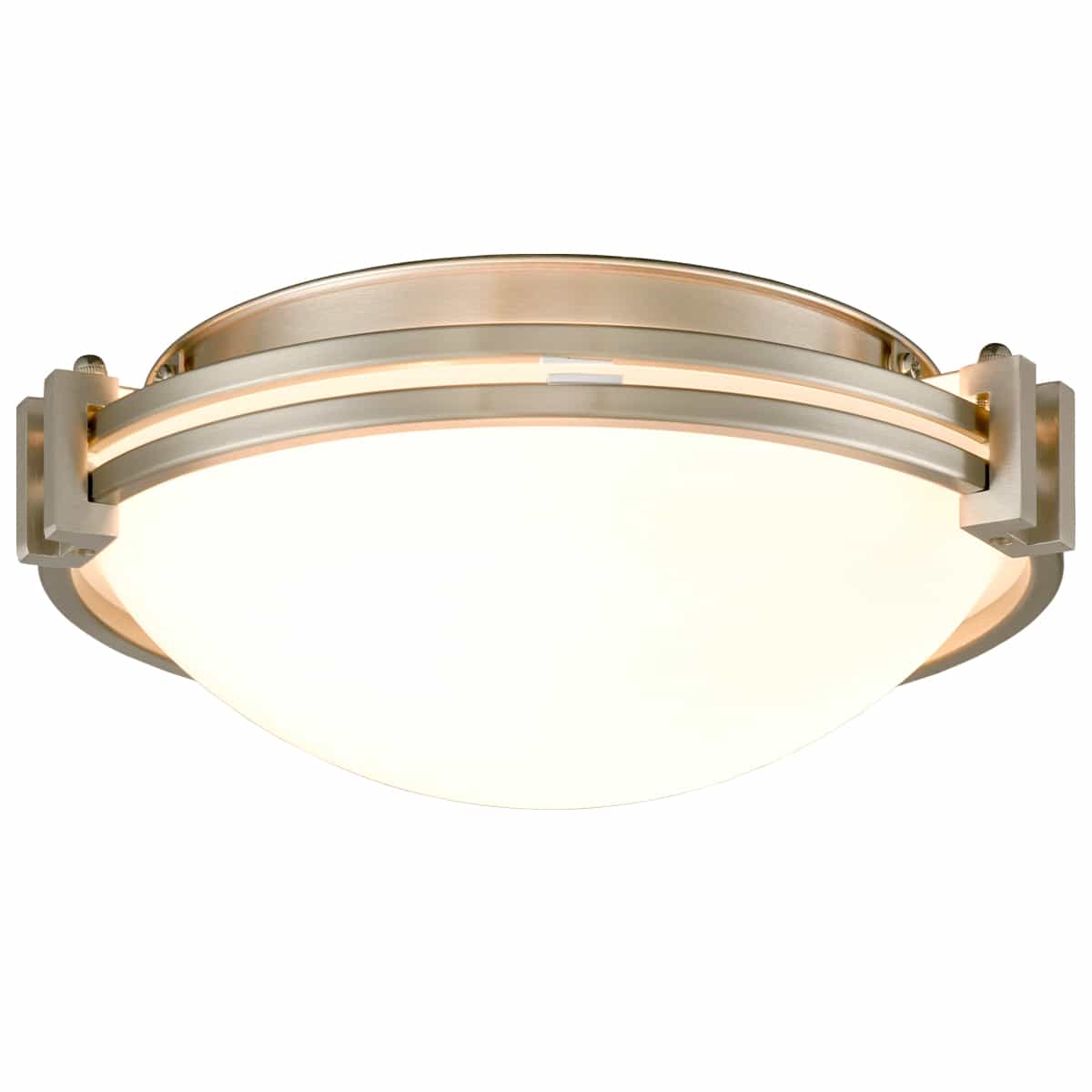 12 Inches Flush Mount Ceiling Light Fixture Satin Nickel Finish