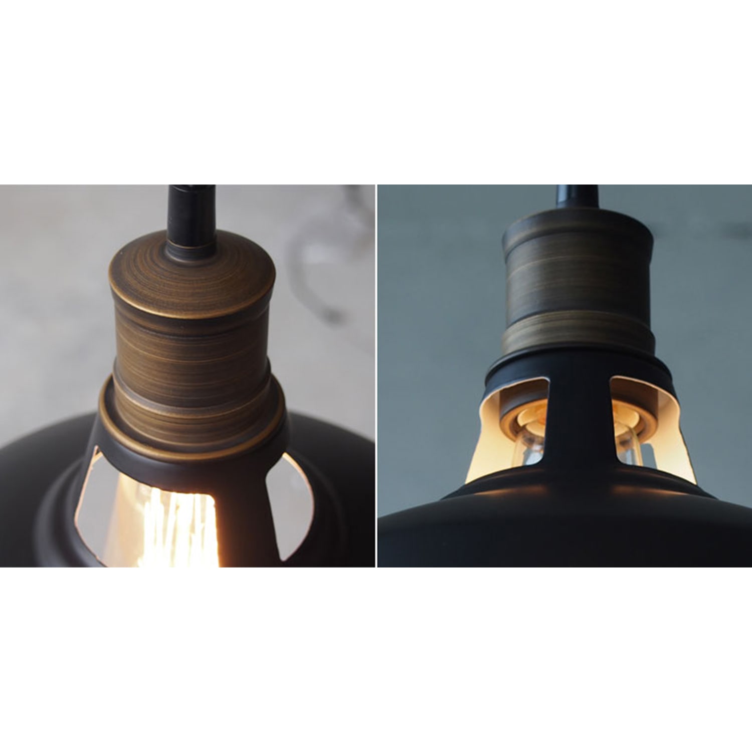 Industrial Plug-In Pendant Light Barn Shape with On/Off Switch