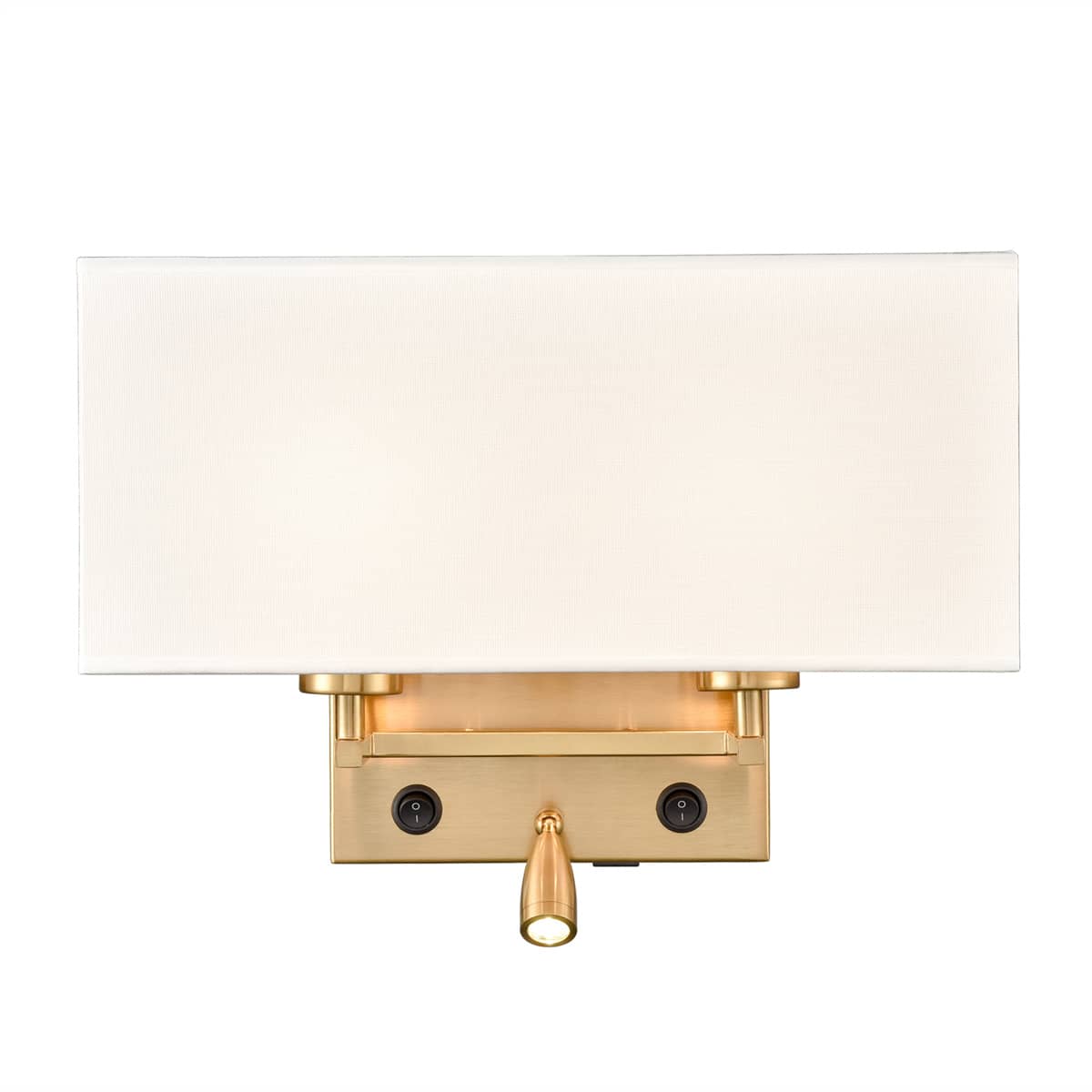 Modern Brass Wall Lamp with LED Reading Light USB Port