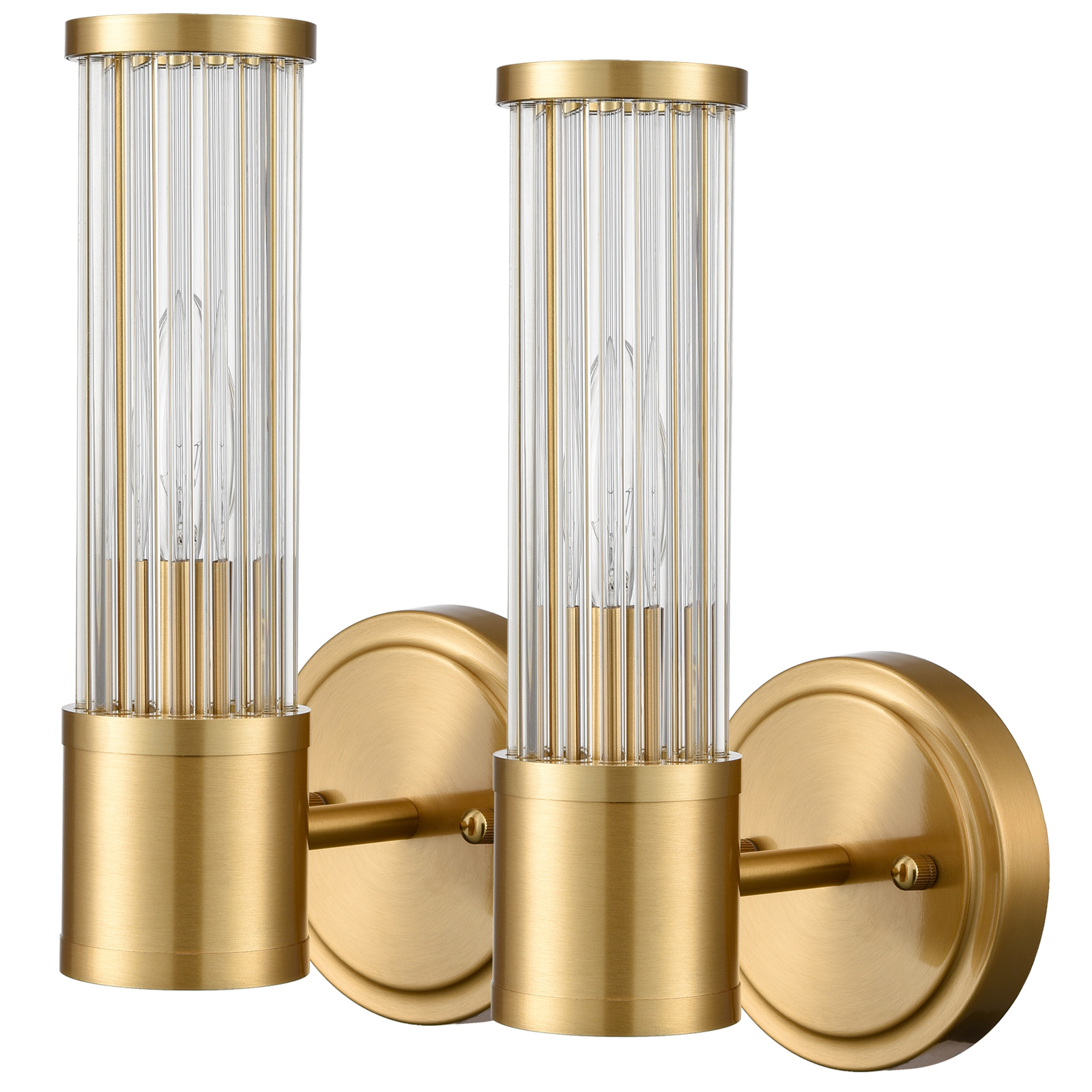 Brass Wall Sconce Crystal Lighting for Bathroom