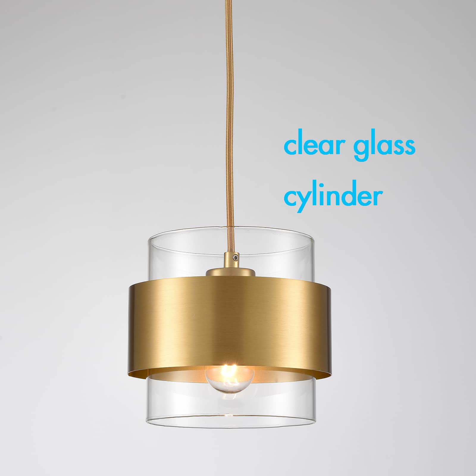 Modern Brass Kitchen Pendant Light Adjustable Hanging Light