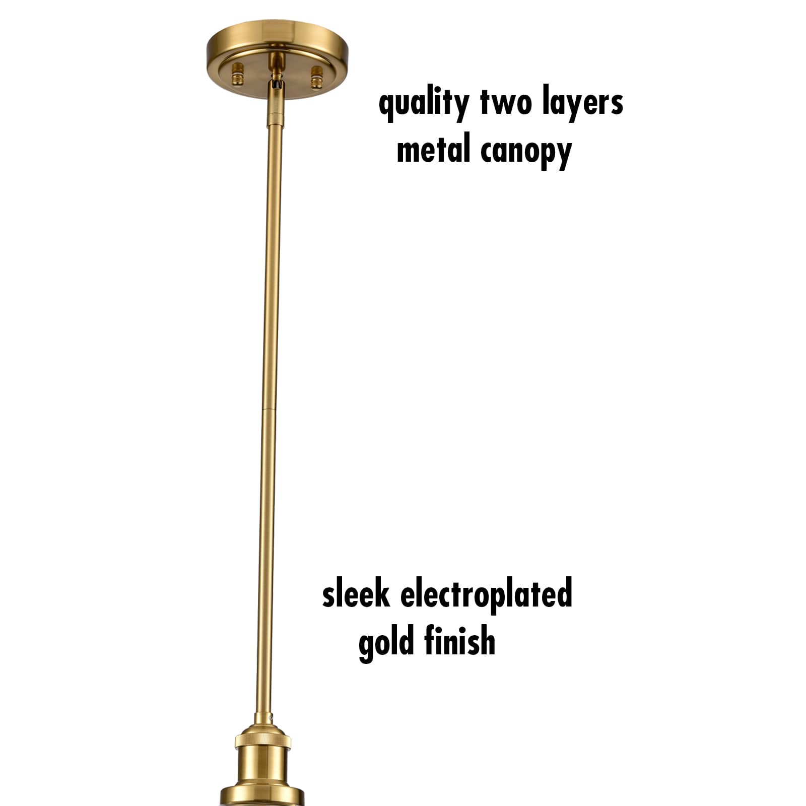 Modern Brass Mini Stem Pendant Light Glass Kitchen Fixture