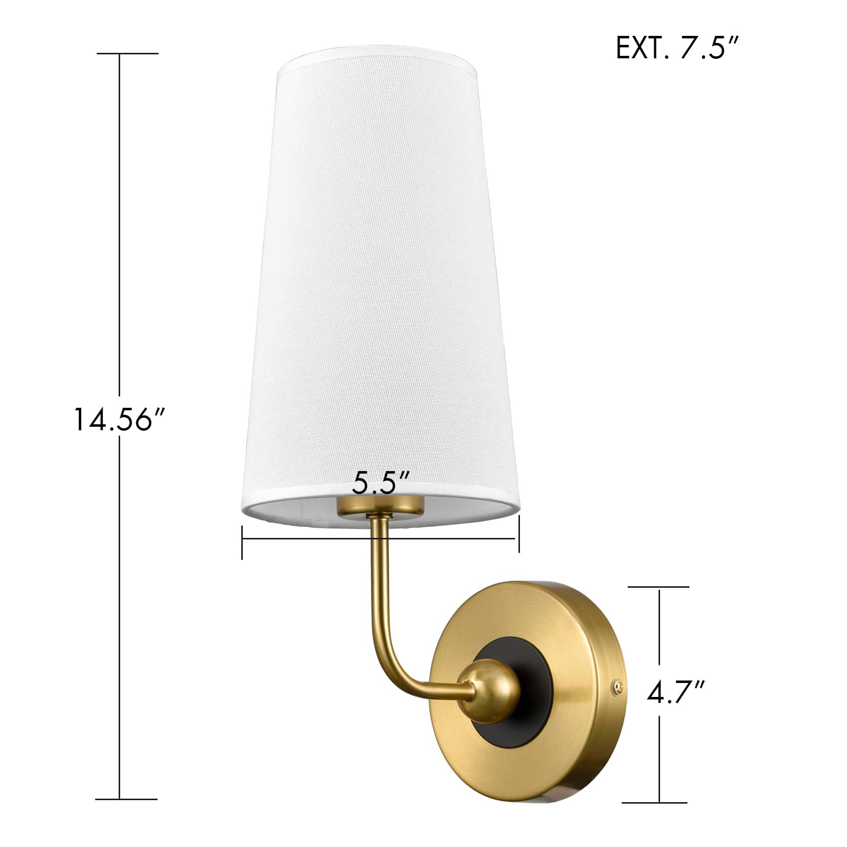 Modern Gold Wall Sconces Set of 2 Living Room Lamps