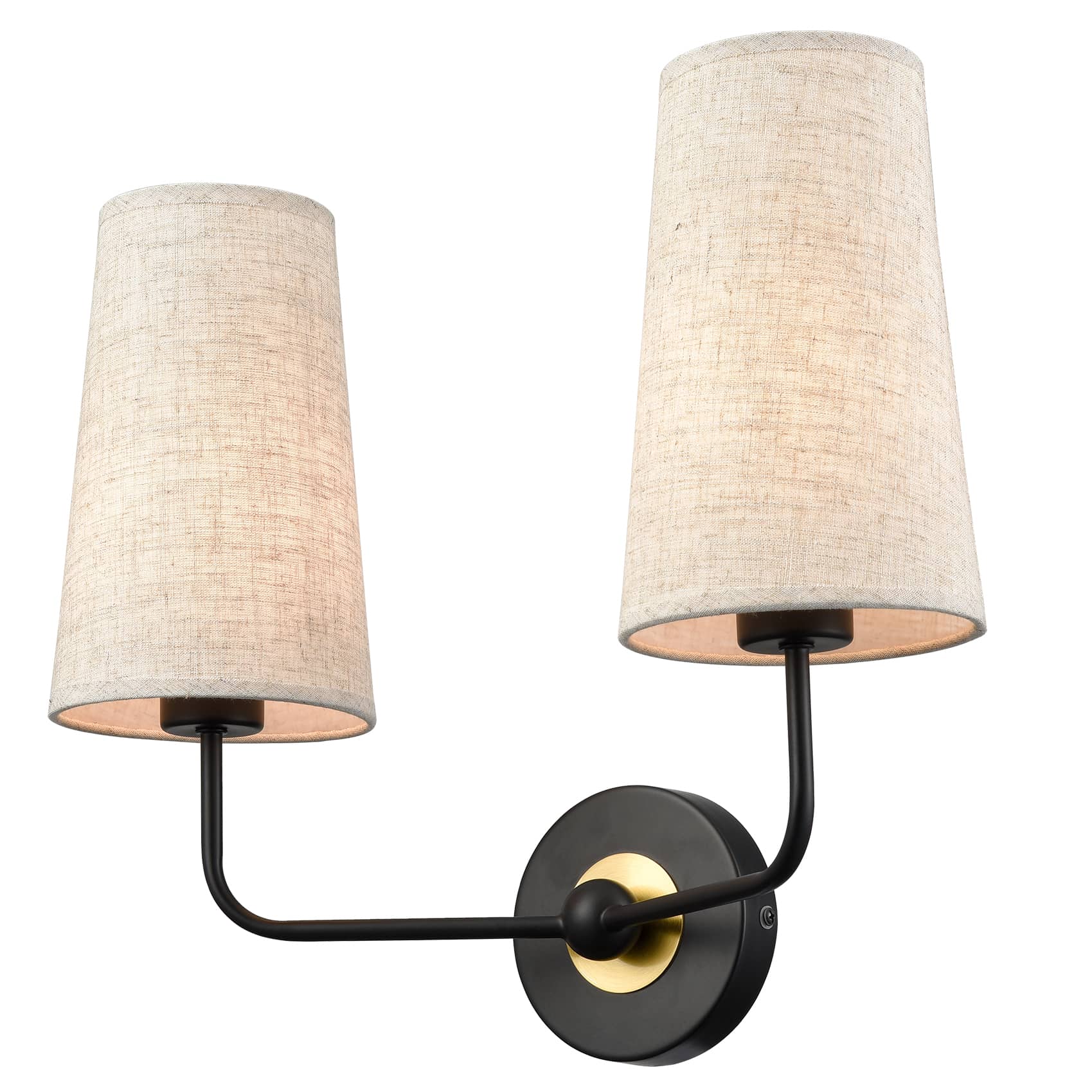 Modern Wall Lights for Living Room Double Lamps, Black