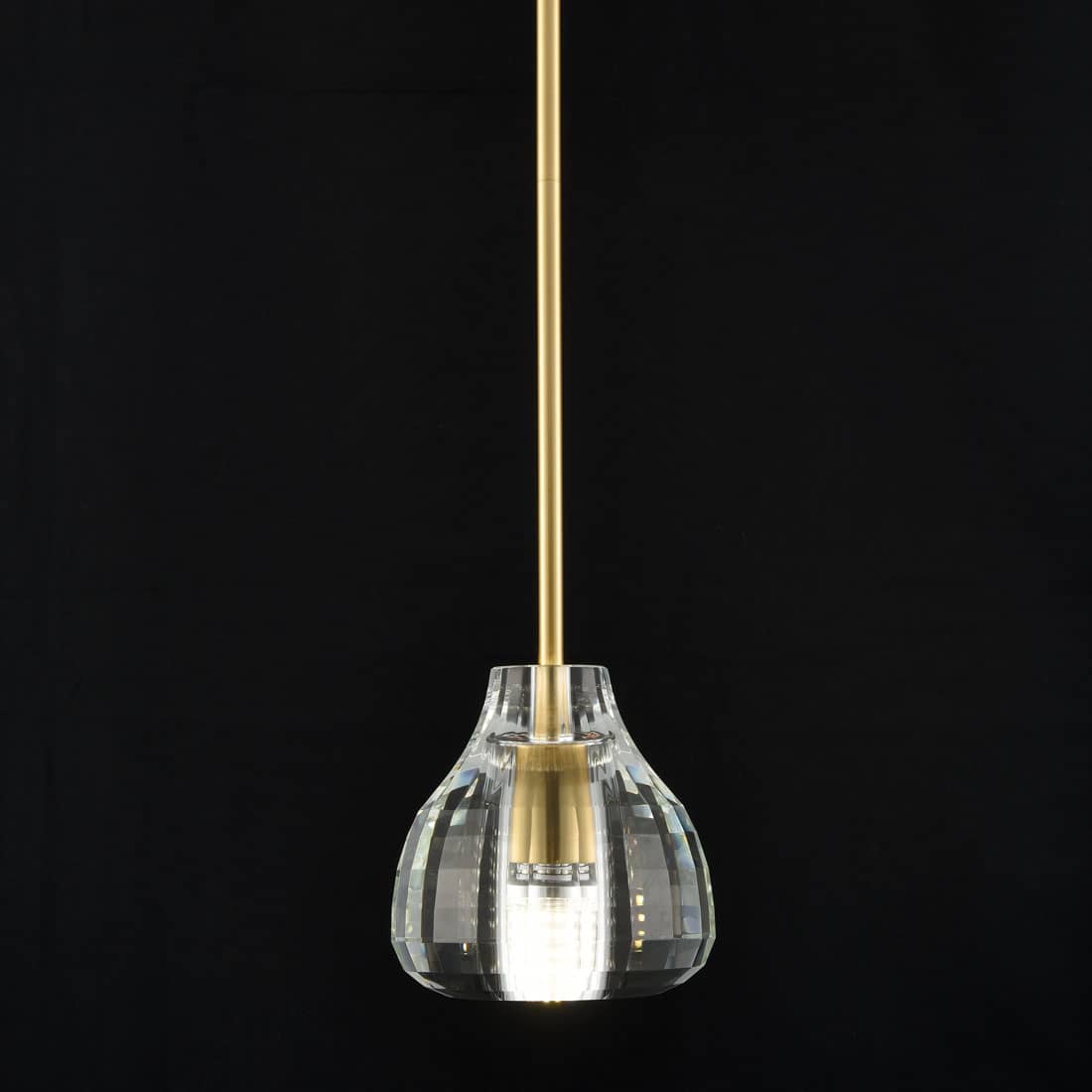 Gold Crystal Pendant Lighting for Kitchen Island Modern Glass Fixture