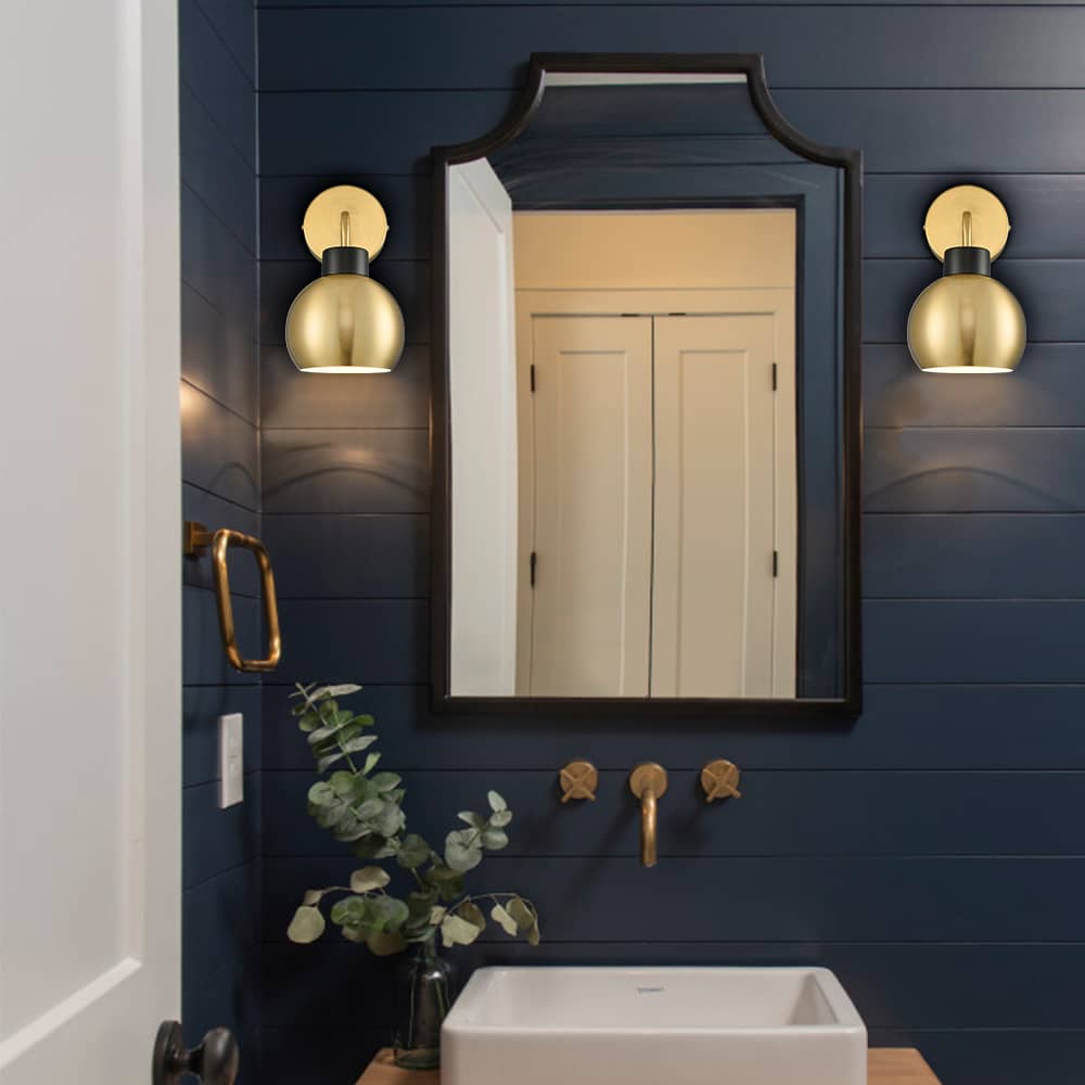 Mid Century Wall Sconce Gold Vanity Light Goble Wall Lighting Fixture for Bedroom Bathroom Living Room