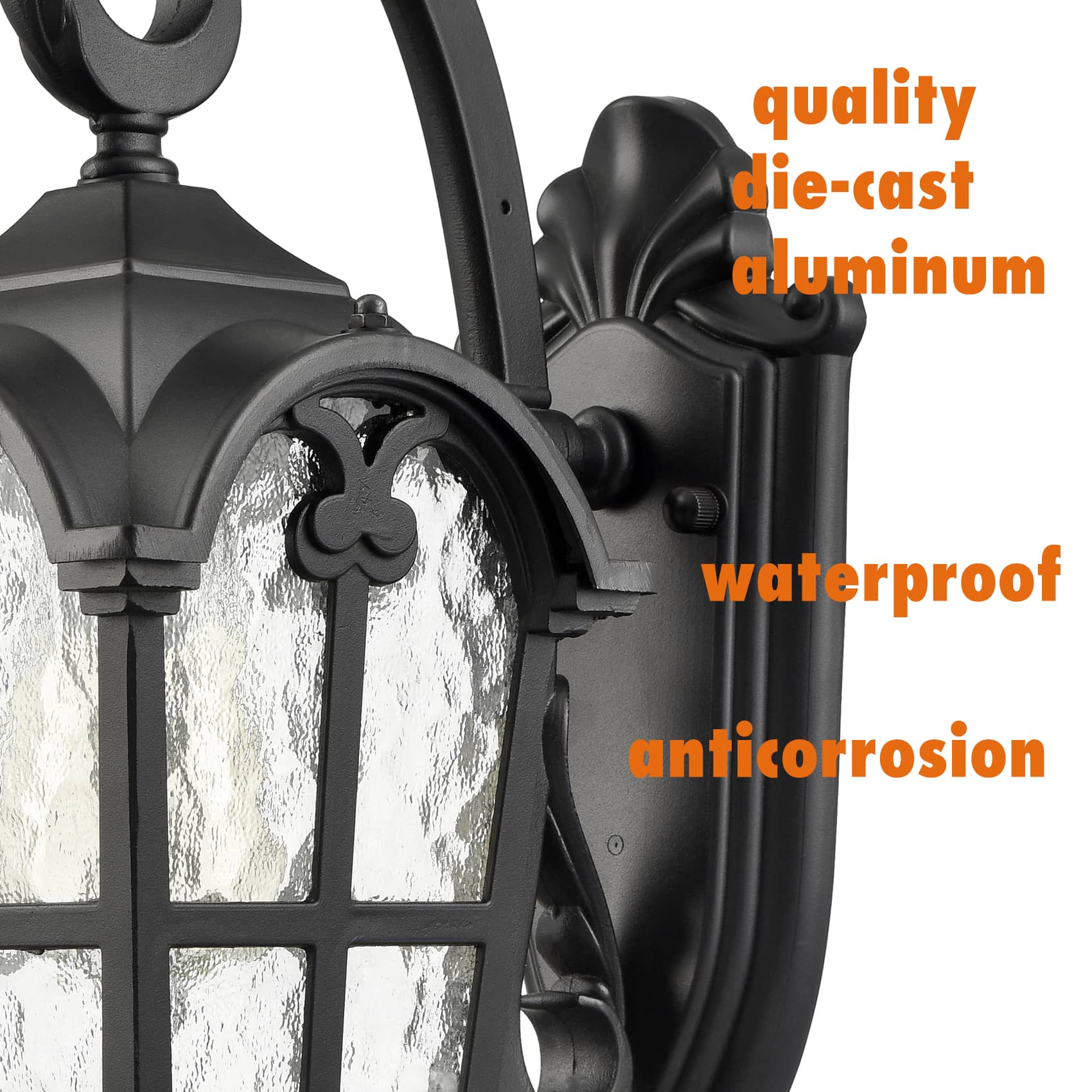 Outdoor Wall Light Fixture Black Waterproof Exterior Wall Lantern