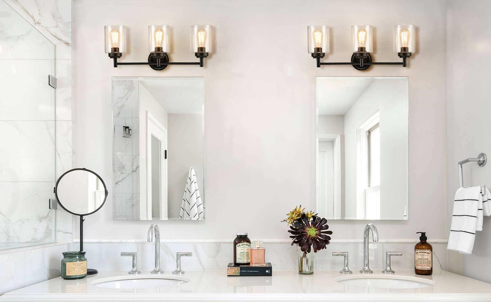 Black Wall Lamp Bathroom Vanity Light Industrial Wall Sconce Lighting Fixture 