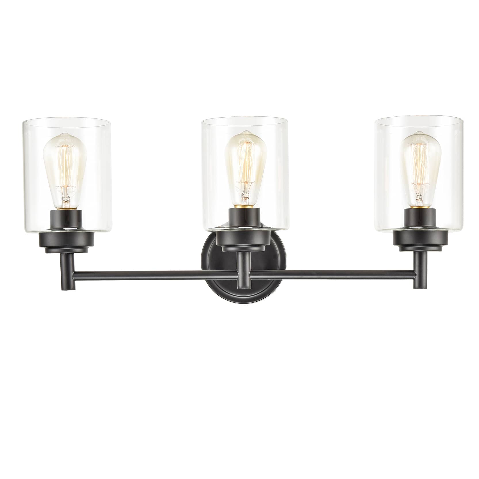 Black Double Wall Sconce For Bathroom