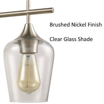 Industrial Bathroom Vanity Wall Light 4-Light Sconces Brushed Nickel